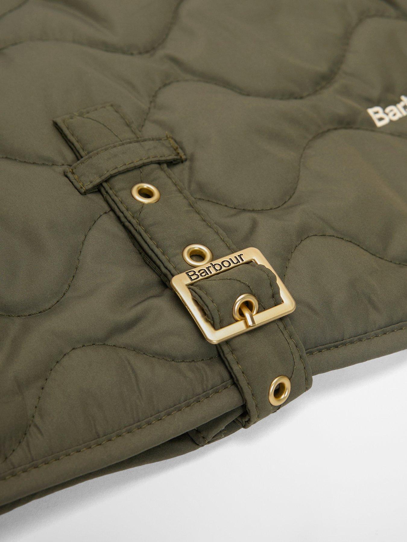 Image 5 of 6 of Barbour Mens Beith Quilted Teddy Collar Dog Coat - Green