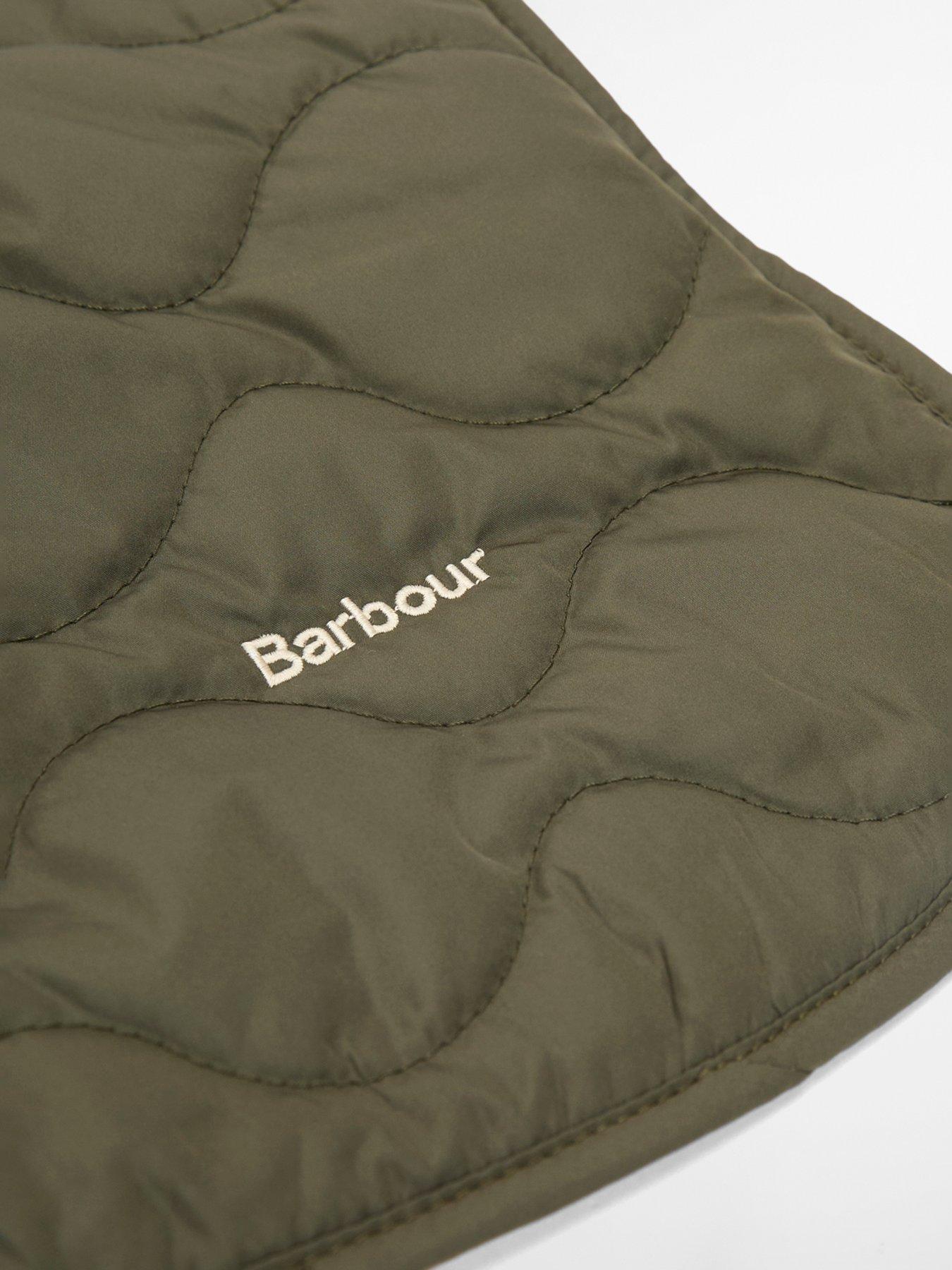 Image 6 of 6 of Barbour Mens Beith Quilted Teddy Collar Dog Coat - Green