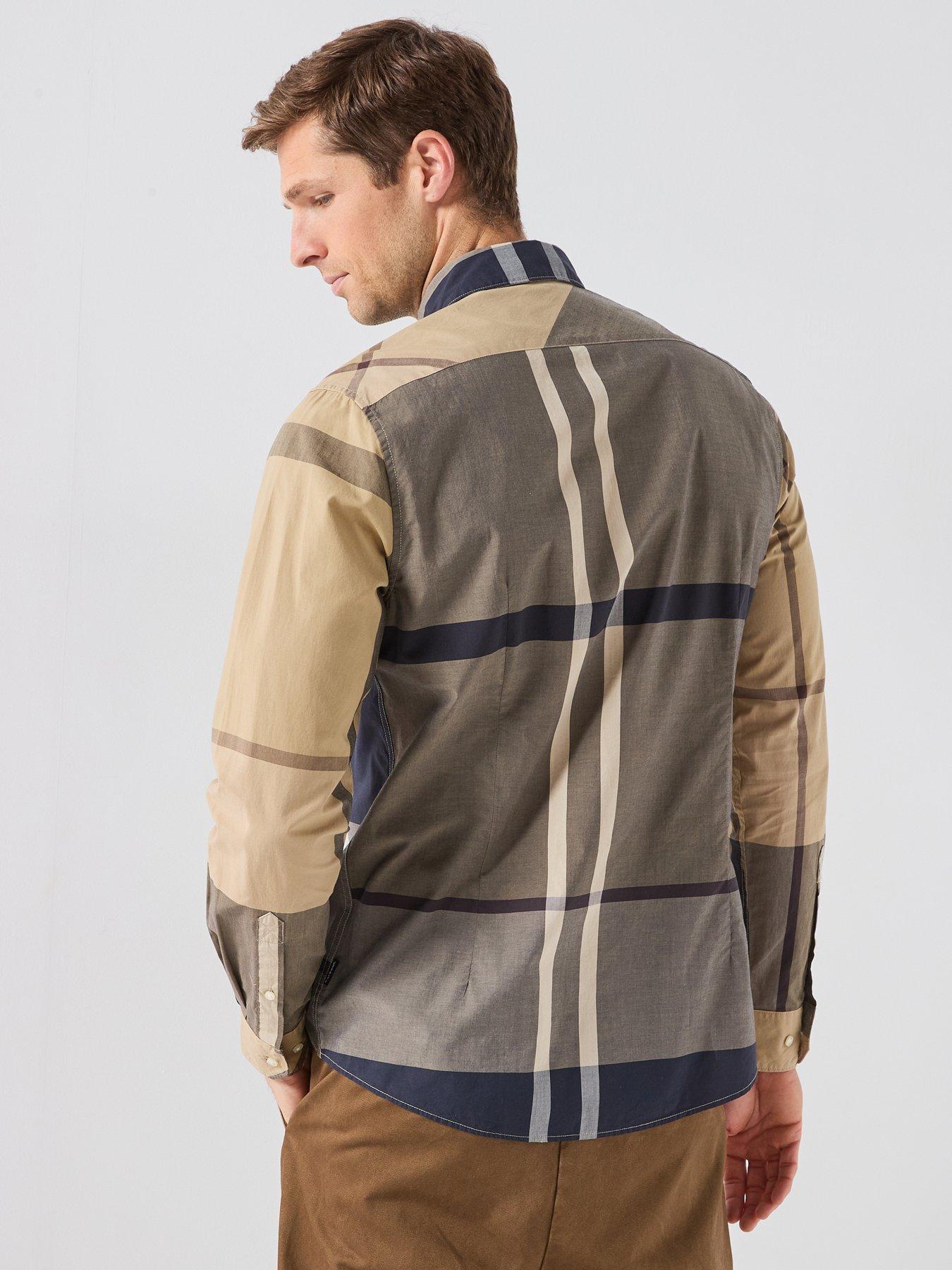 Image 2 of 6 of Barbour Large Birchwood Tartan Dunoon Tailored Shirt - Beige