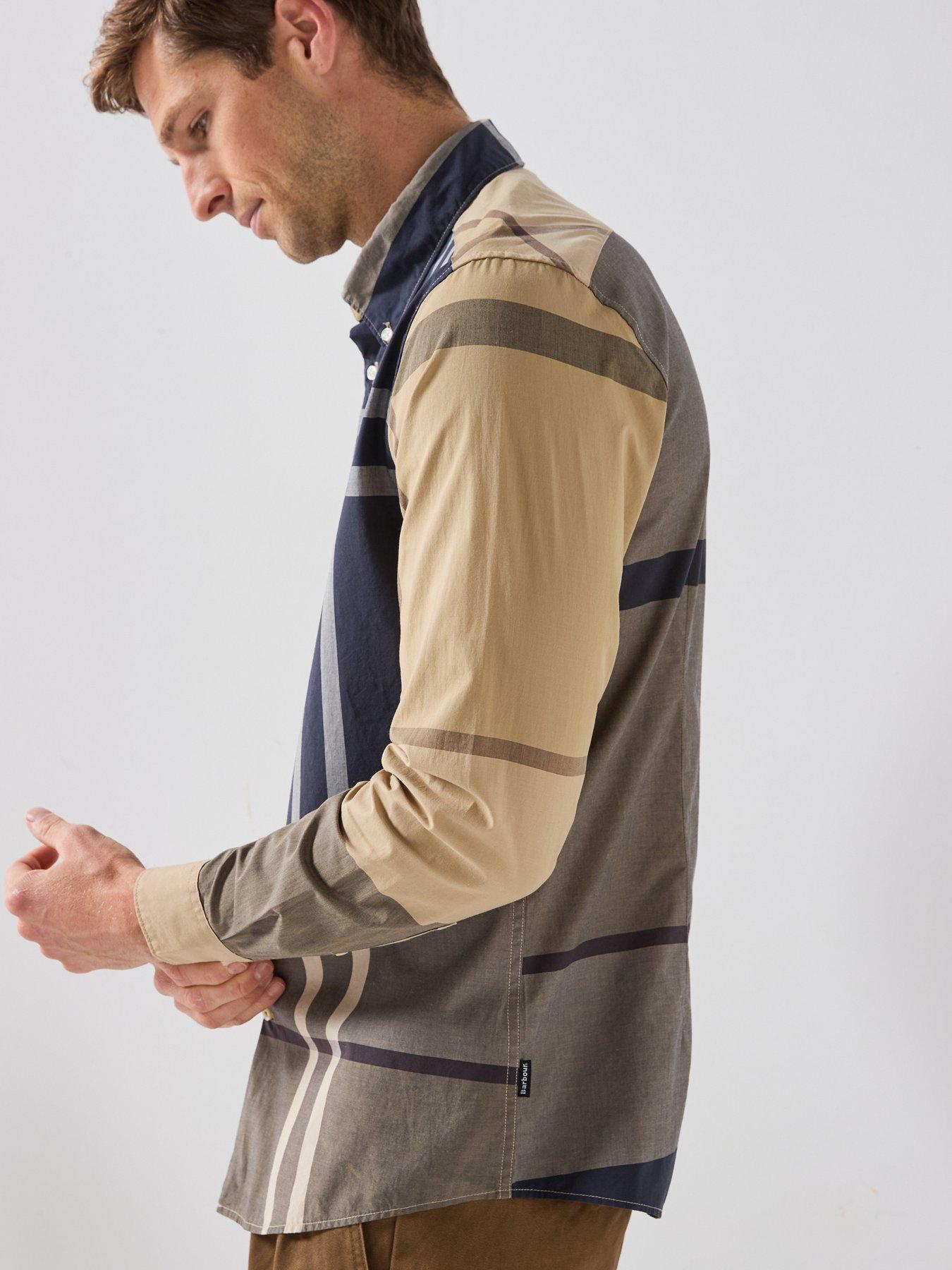 Image 6 of 6 of Barbour Large Birchwood Tartan Dunoon Tailored Shirt - Beige