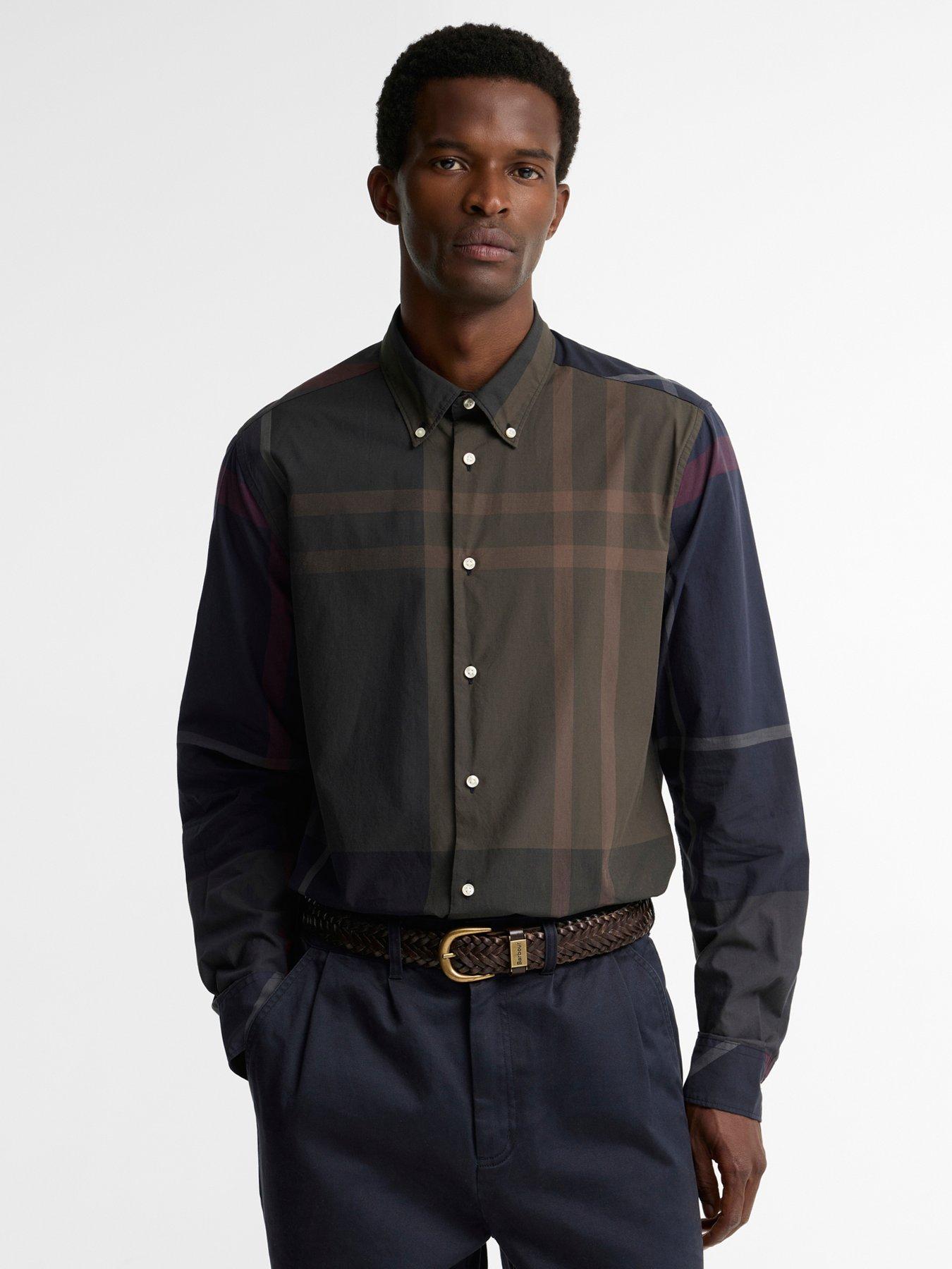 Barbour Large Shadow Tartan Dunoon Tailored Shirt - Green