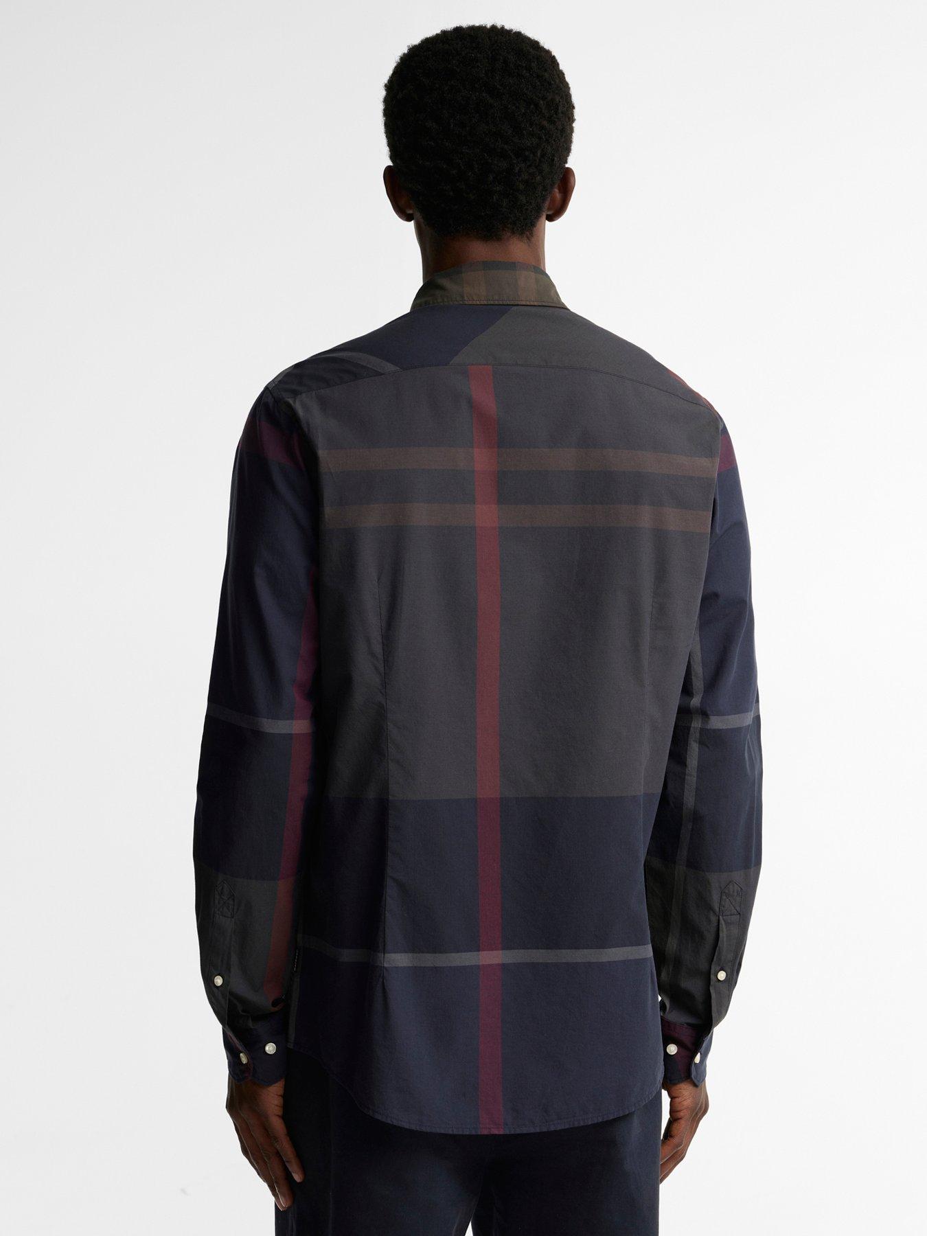 Image 2 of 5 of Barbour Large Shadow Tartan Dunoon Tailored Shirt - Green