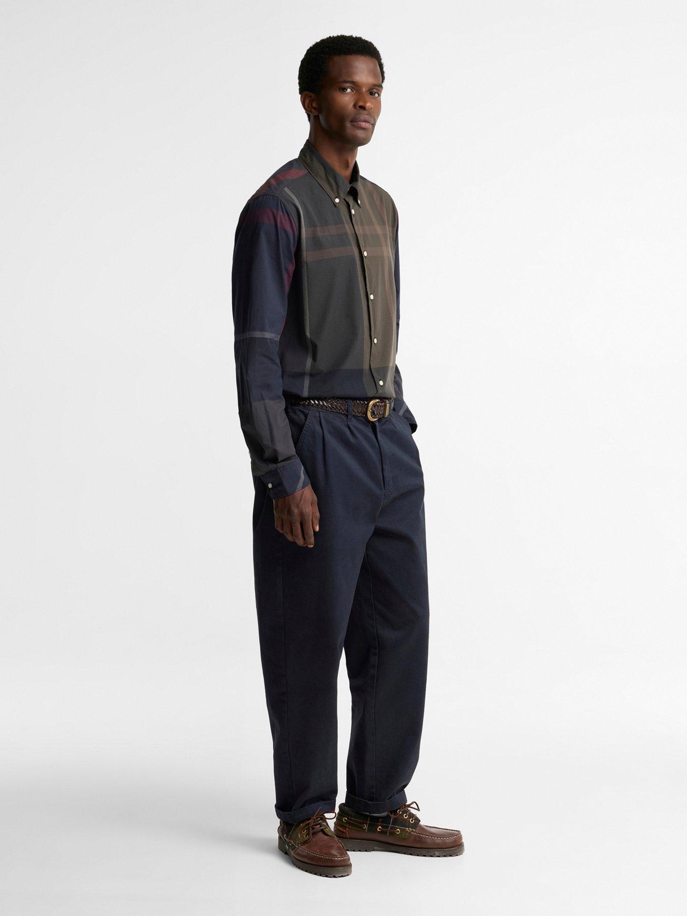 Image 3 of 5 of Barbour Large Shadow Tartan Dunoon Tailored Shirt - Green