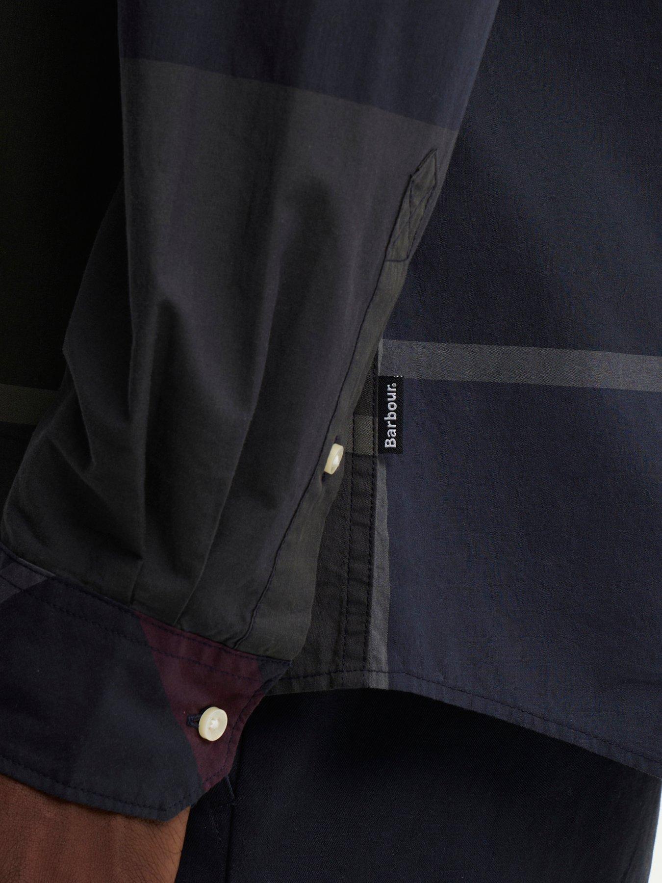 Image 5 of 5 of Barbour Large Shadow Tartan Dunoon Tailored Shirt - Green