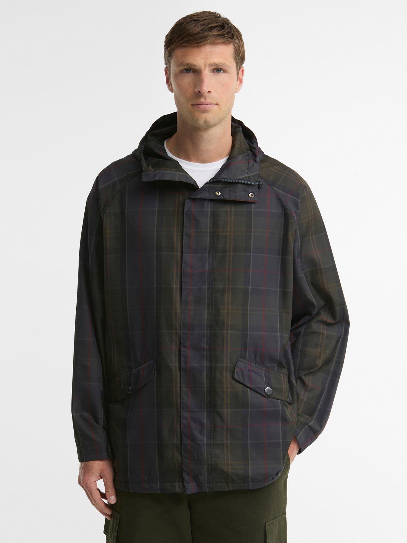 Barbour Shadow Tartan Showerproof Jacket - Navy