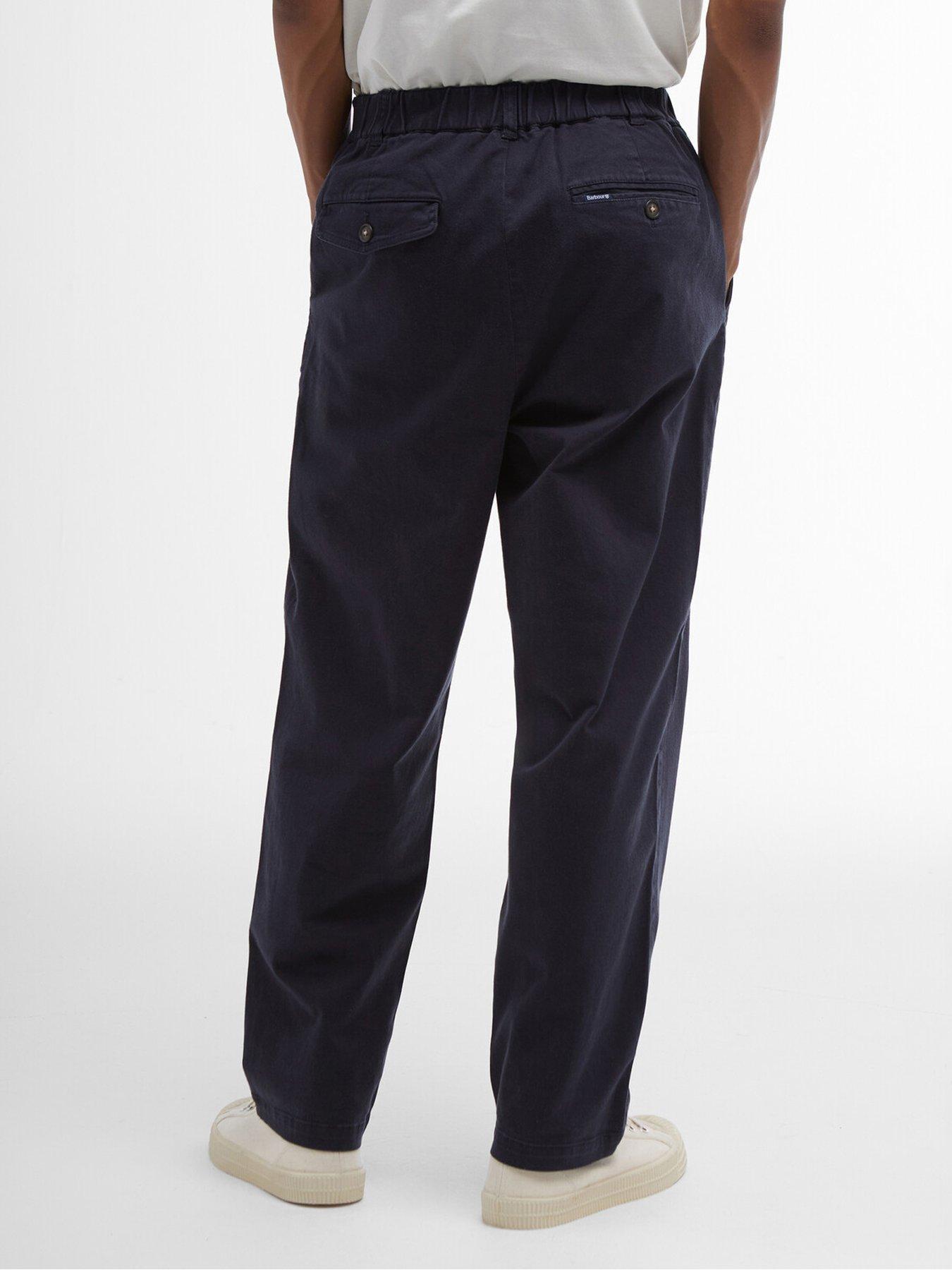 Image 2 of 5 of Barbour Washed Stretch Twill Relaxed Fit Trousers - Navy
