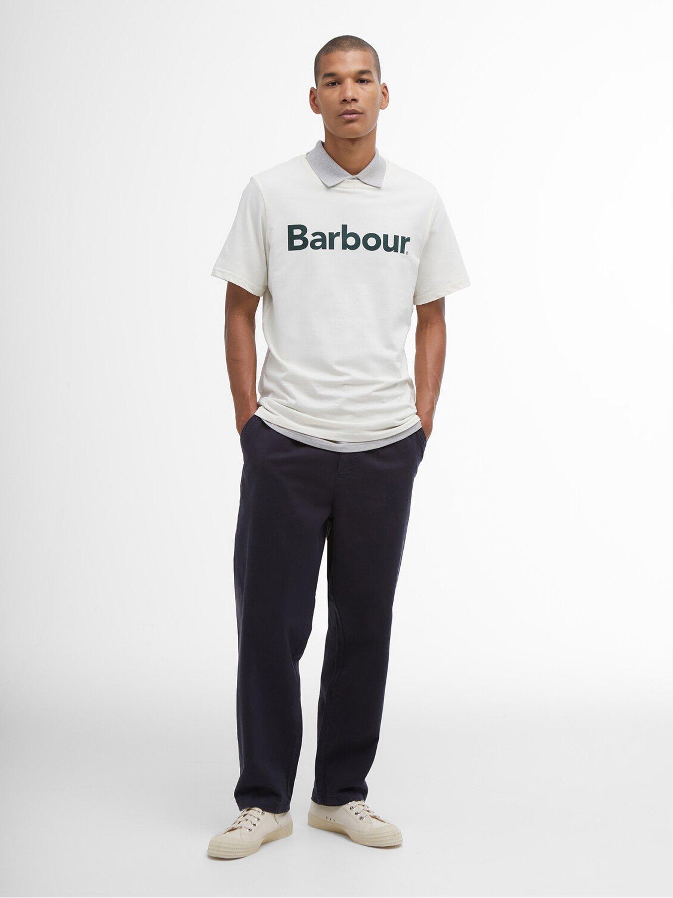 Image 3 of 5 of Barbour Washed Stretch Twill Relaxed Fit Trousers - Navy