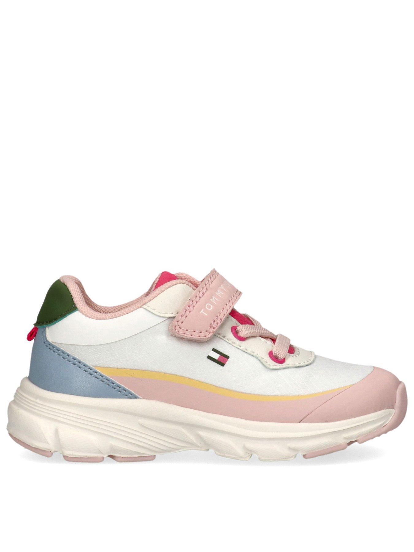 Tommy Hilfiger Girls Low Cut Lace-Up/Velcro Sneaker - Multi