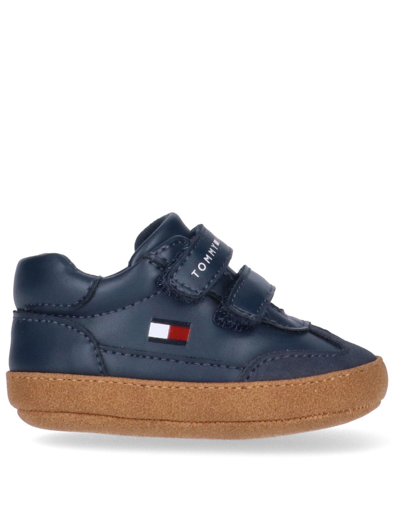 Tommy Hilfiger Logo Hook And Loop Trainers - Blue
