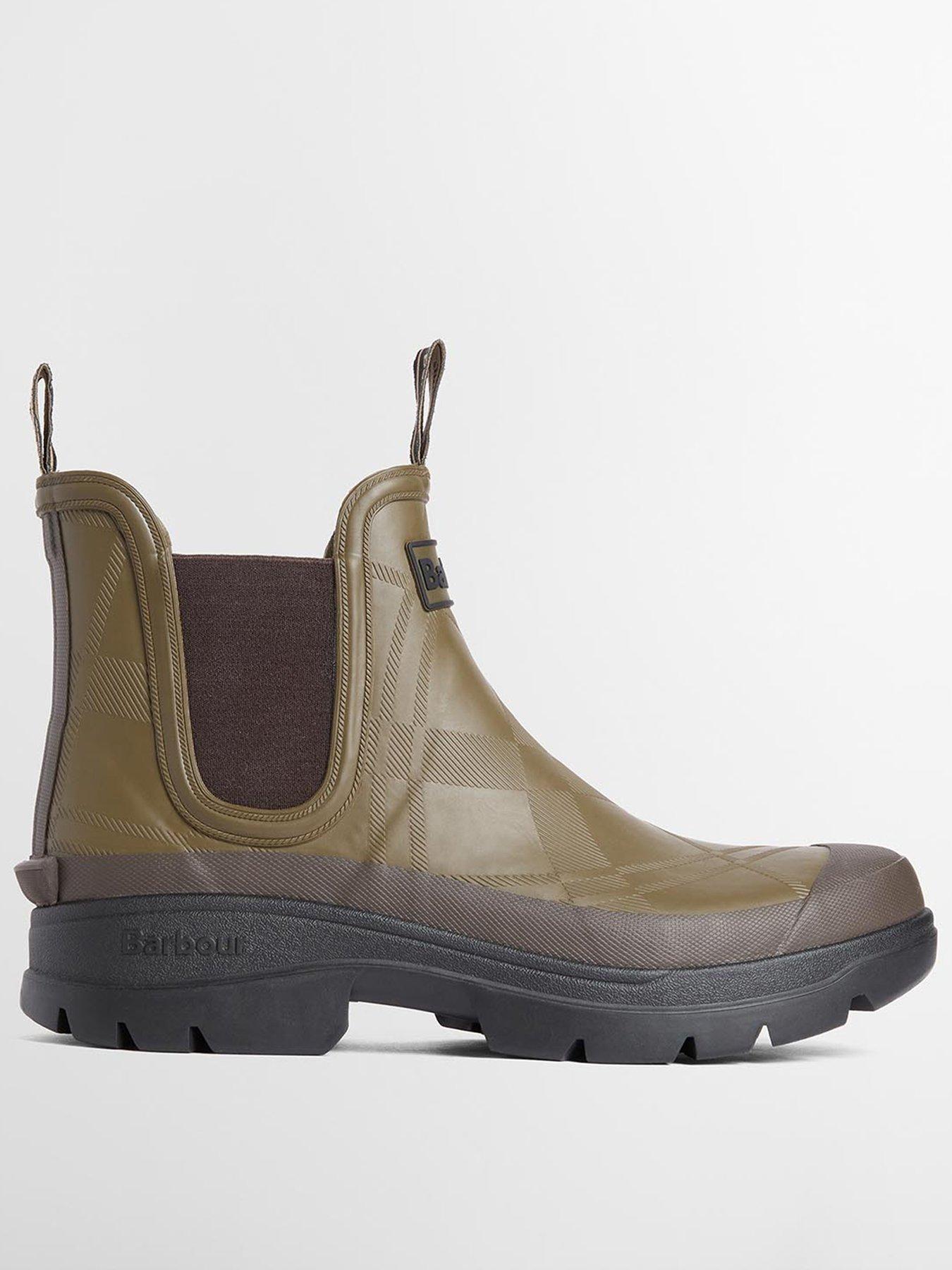 Image 1 of 5 of Barbour Mens Breacon Chelsea Elastic Gusset Tread Sole Wellington Boots - Green