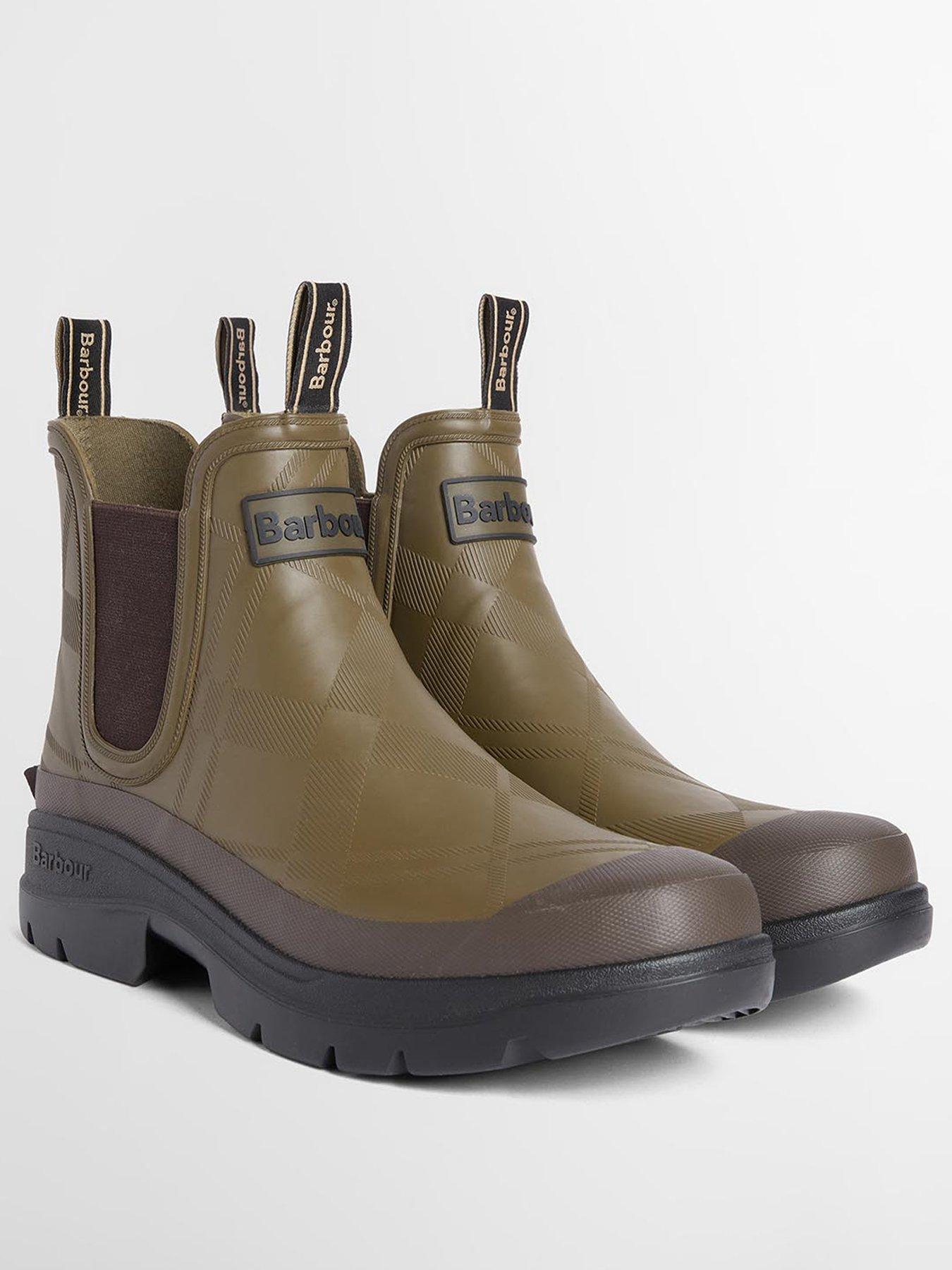 Image 2 of 5 of Barbour Mens Breacon Chelsea Elastic Gusset Tread Sole Wellington Boots - Green