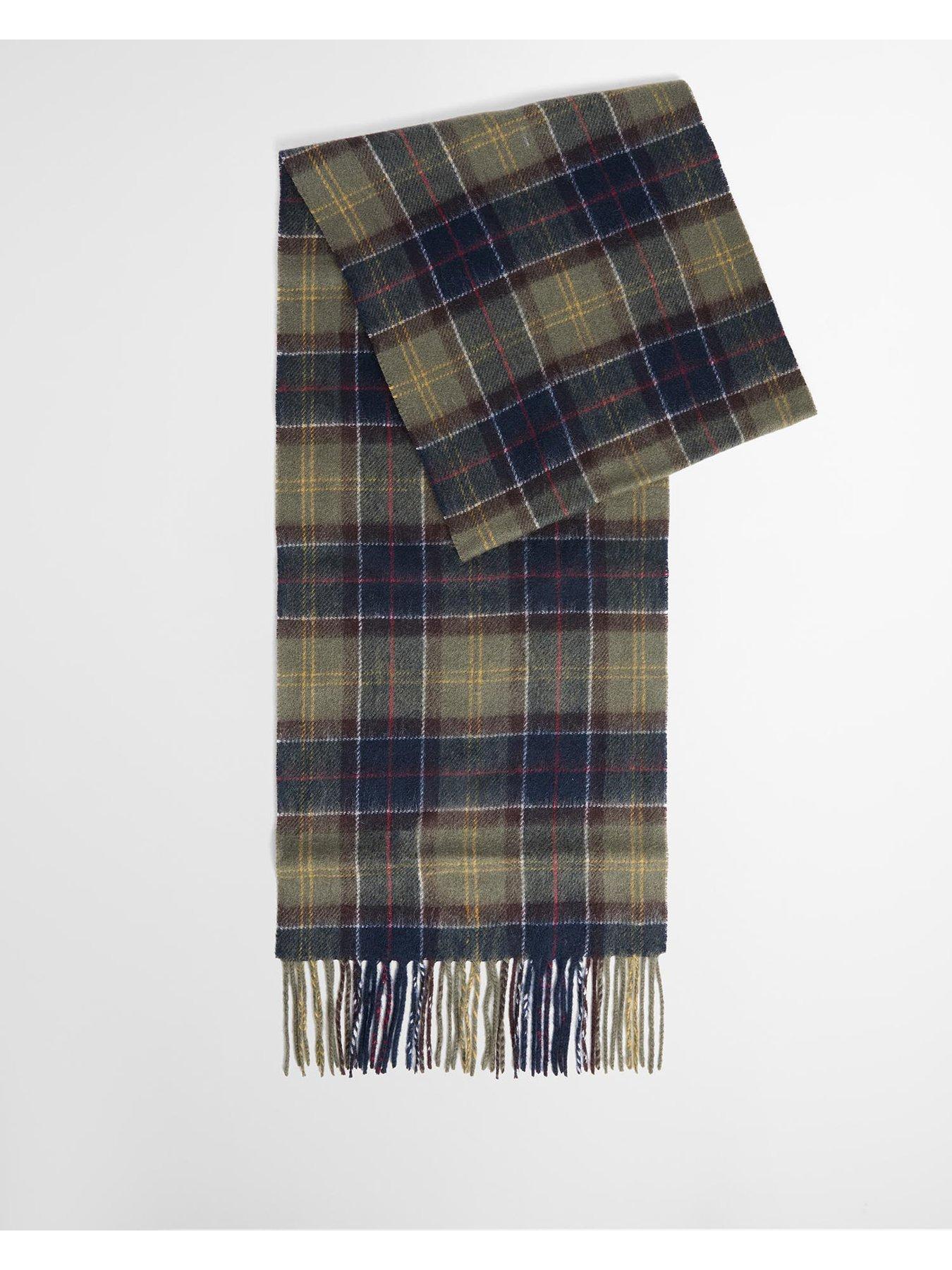 Image 3 of 6 of Barbour Mens Tartan Matching Scarf &amp; Gloves Gift Set - Green