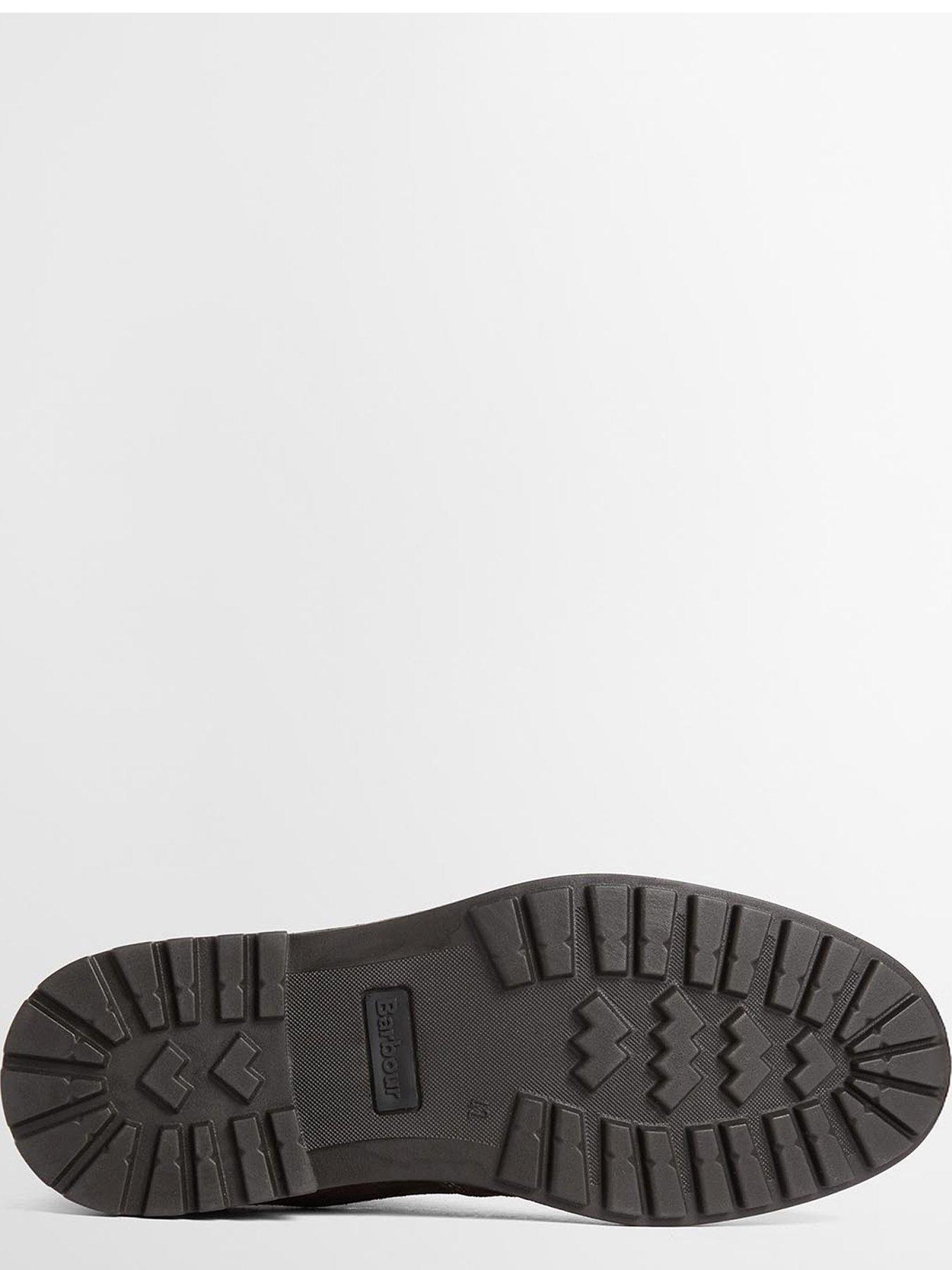 Image 4 of 5 of Barbour Mens Embleton Waxed Chunky Sole Pull-On Chelsea Boots - Brown