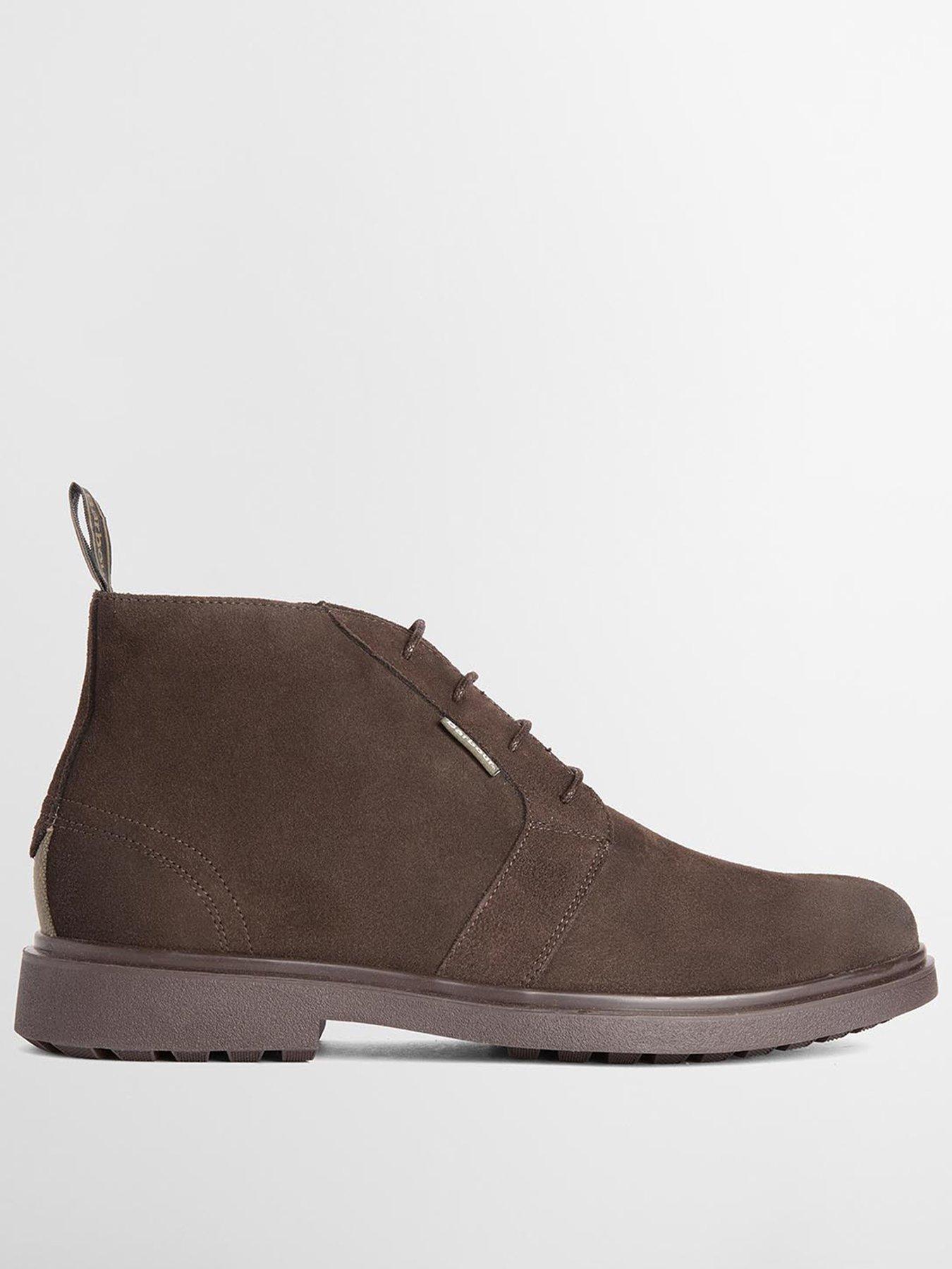 Image 1 of 5 of Barbour Mens Lace-Up Pull Tab Tread Sole Chukka Boots - Brown
