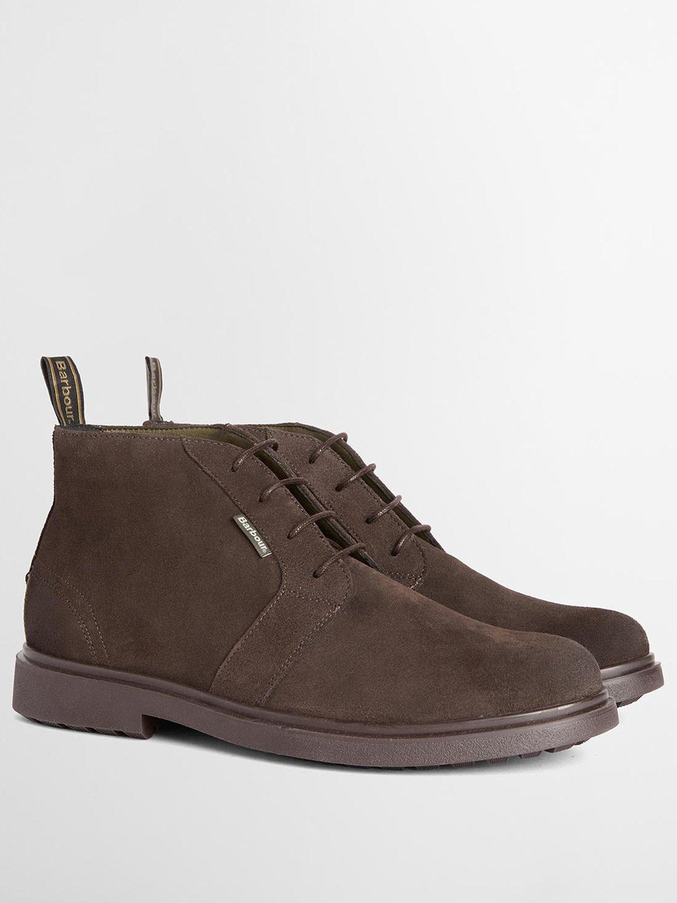 Image 2 of 5 of Barbour Mens Lace-Up Pull Tab Tread Sole Chukka Boots - Brown