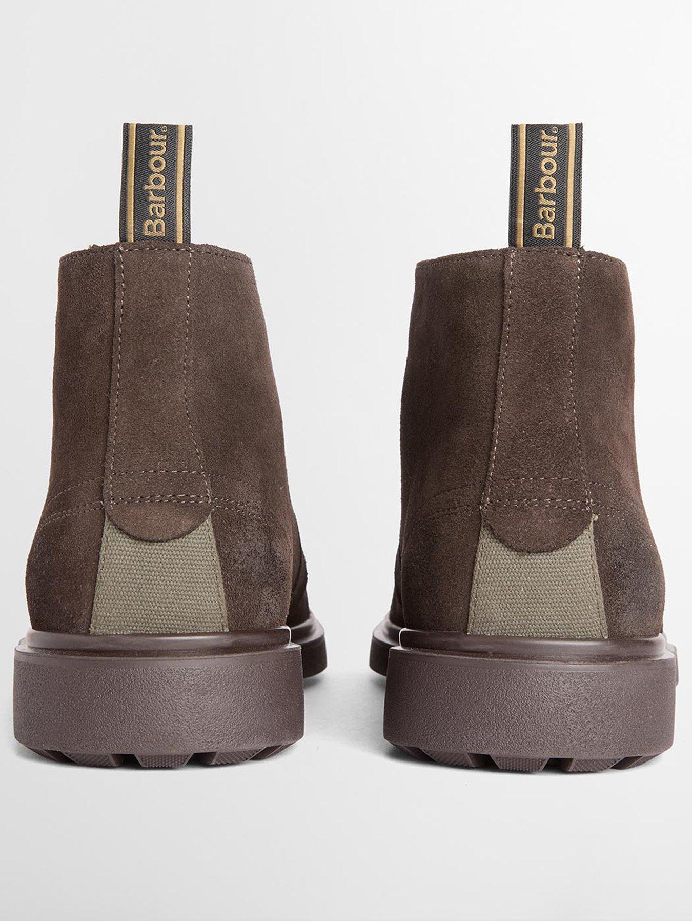 Image 3 of 5 of Barbour Mens Lace-Up Pull Tab Tread Sole Chukka Boots - Brown