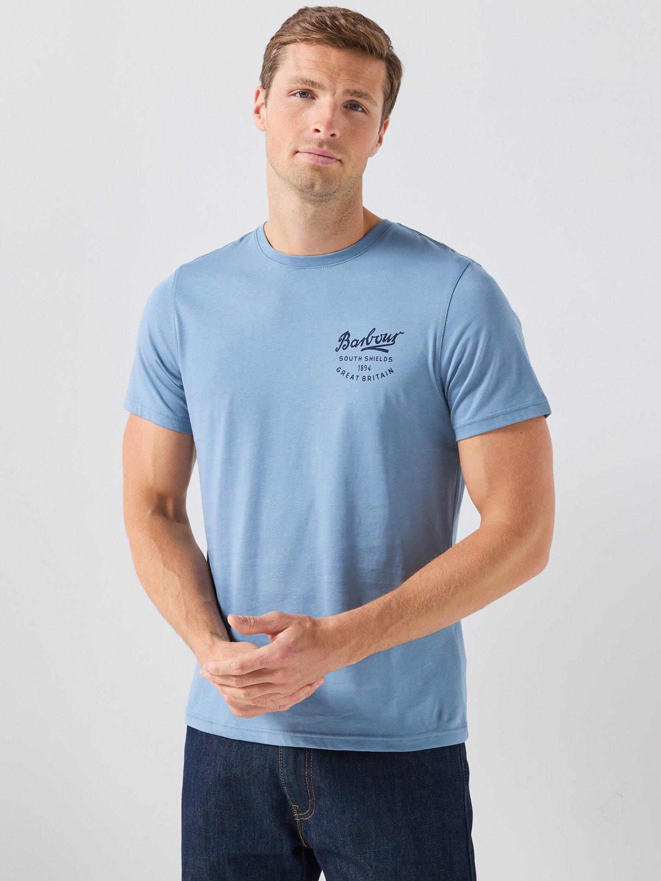Barbour Script Graphic T-Shirt - Light Blue