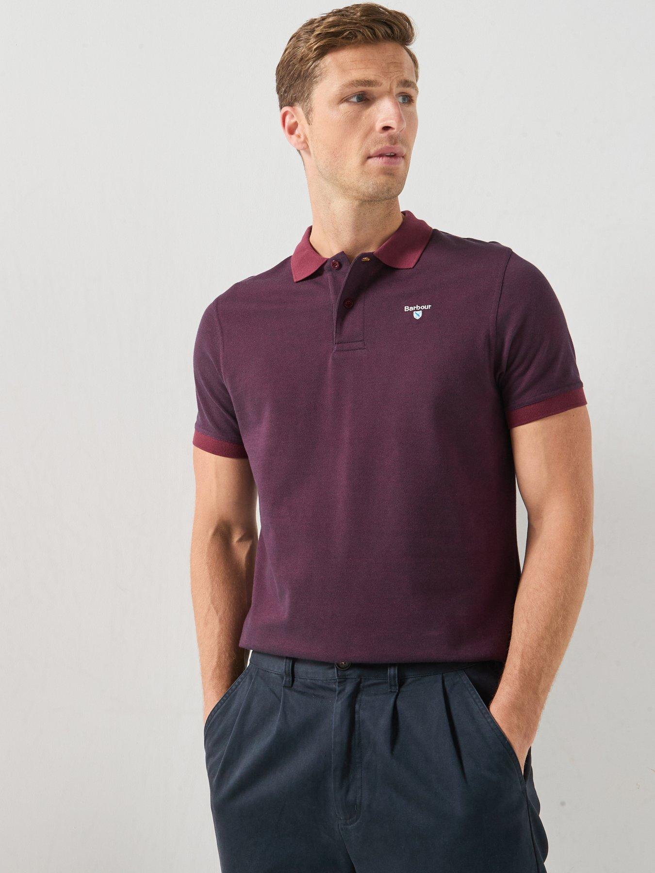 Barbour Essential Sports Mix Polo Shirt - Red