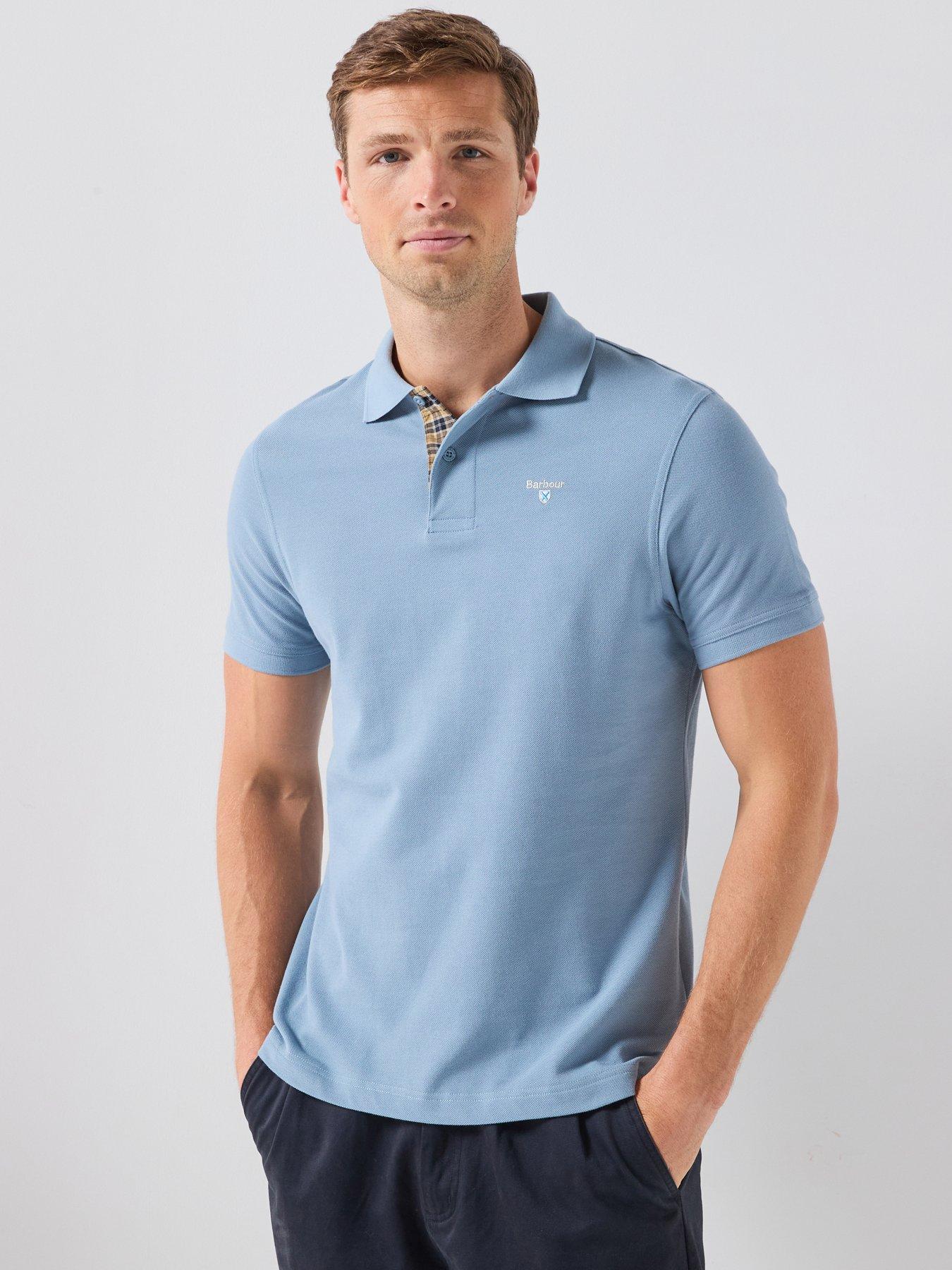 Barbour Tartan Pique Polo Shirt - Sky Marl Dress
