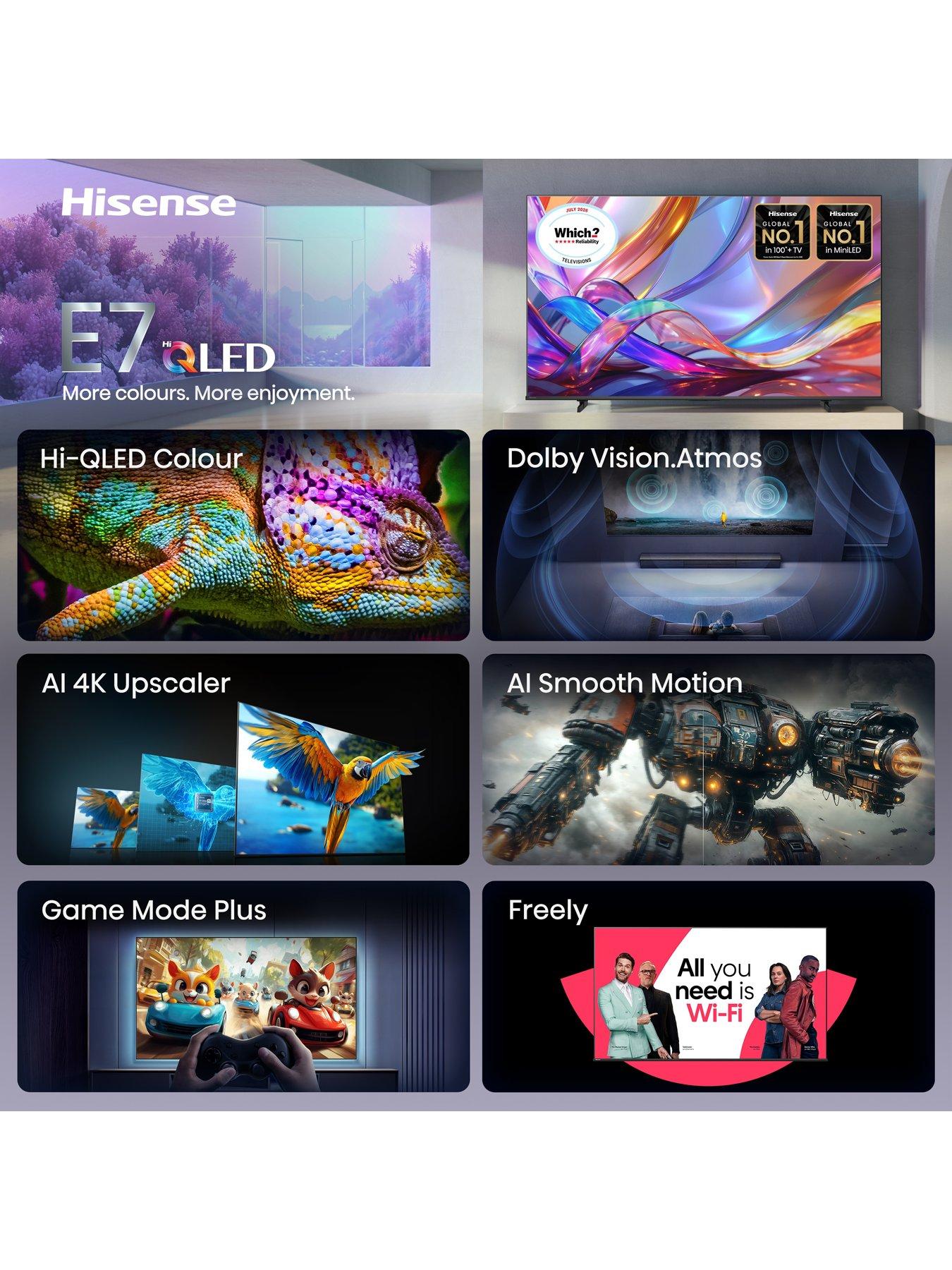 Image 3 of 7 of Hisense Hisense 85" E7 QLED Smart TV 85E7STUK