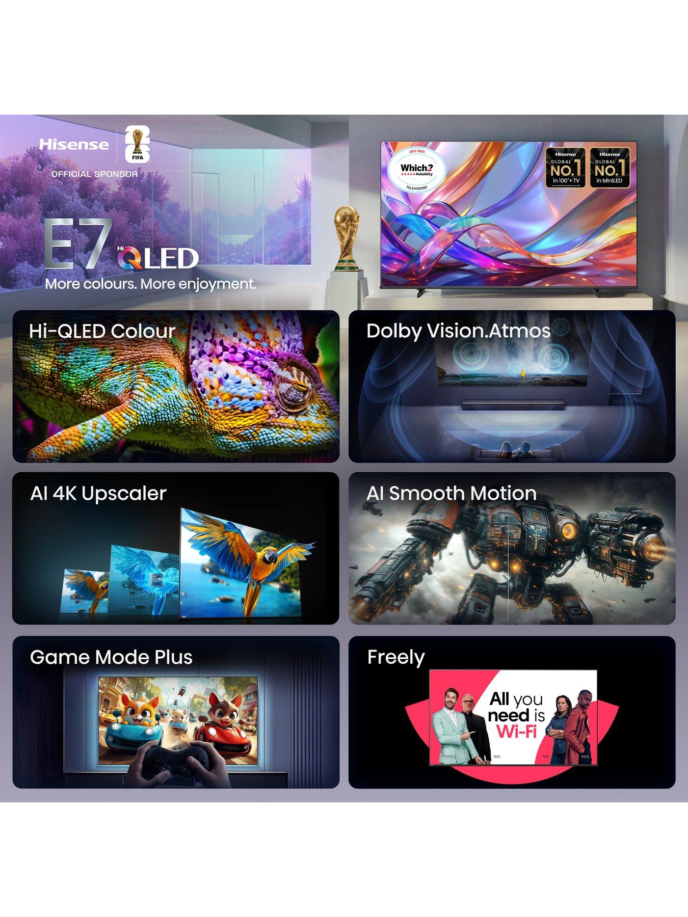 Image 3 of 7 of Hisense 75" E7 QLED Smart TV 75E7STUK