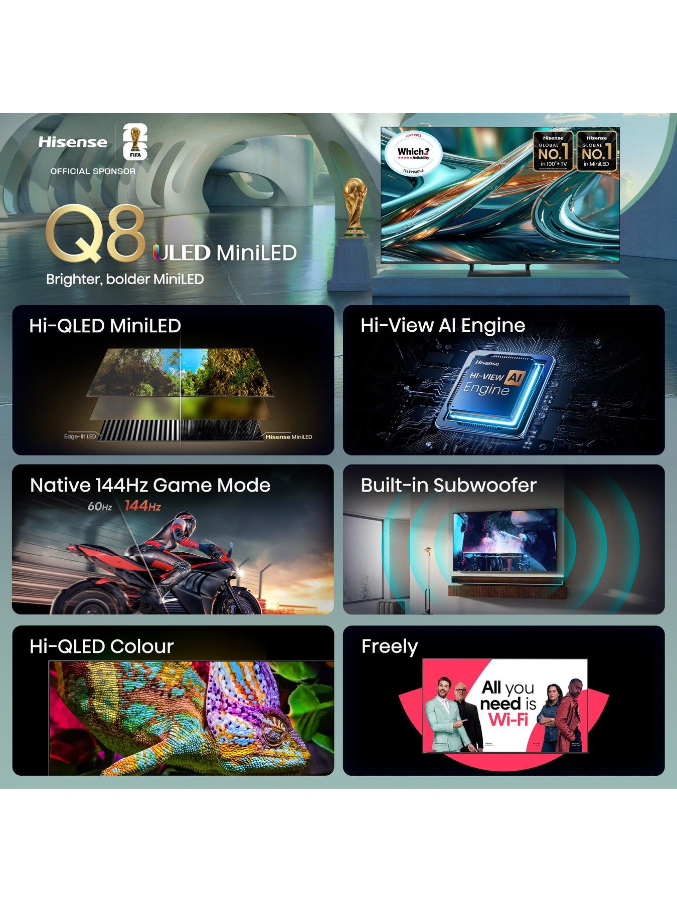 Image 3 of 7 of Hisense 50" Q8 Mini LED Smart TV 50Q8STUK