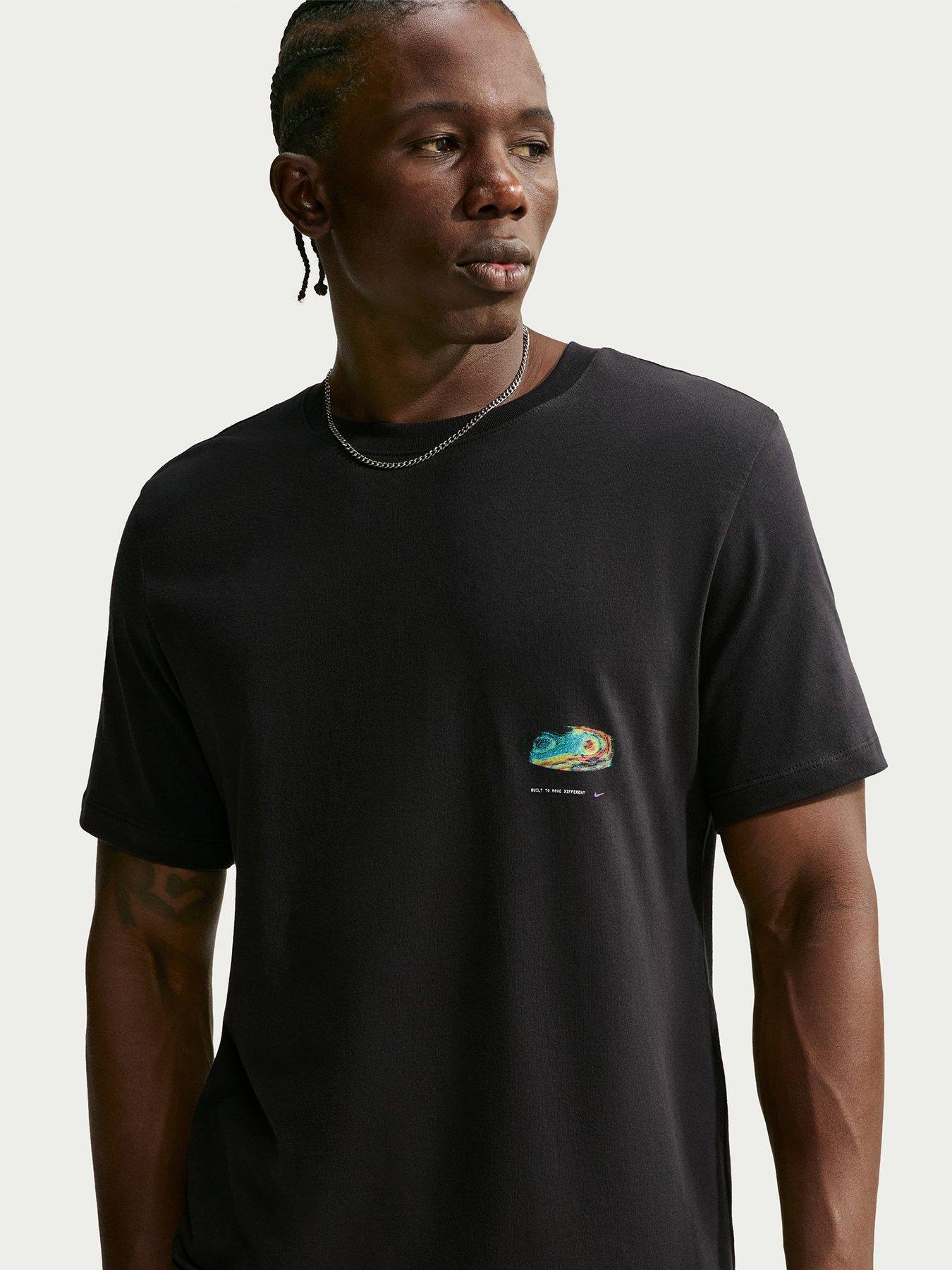 Nike Mens Original Content Globe Back Graphic T-shirt - Black