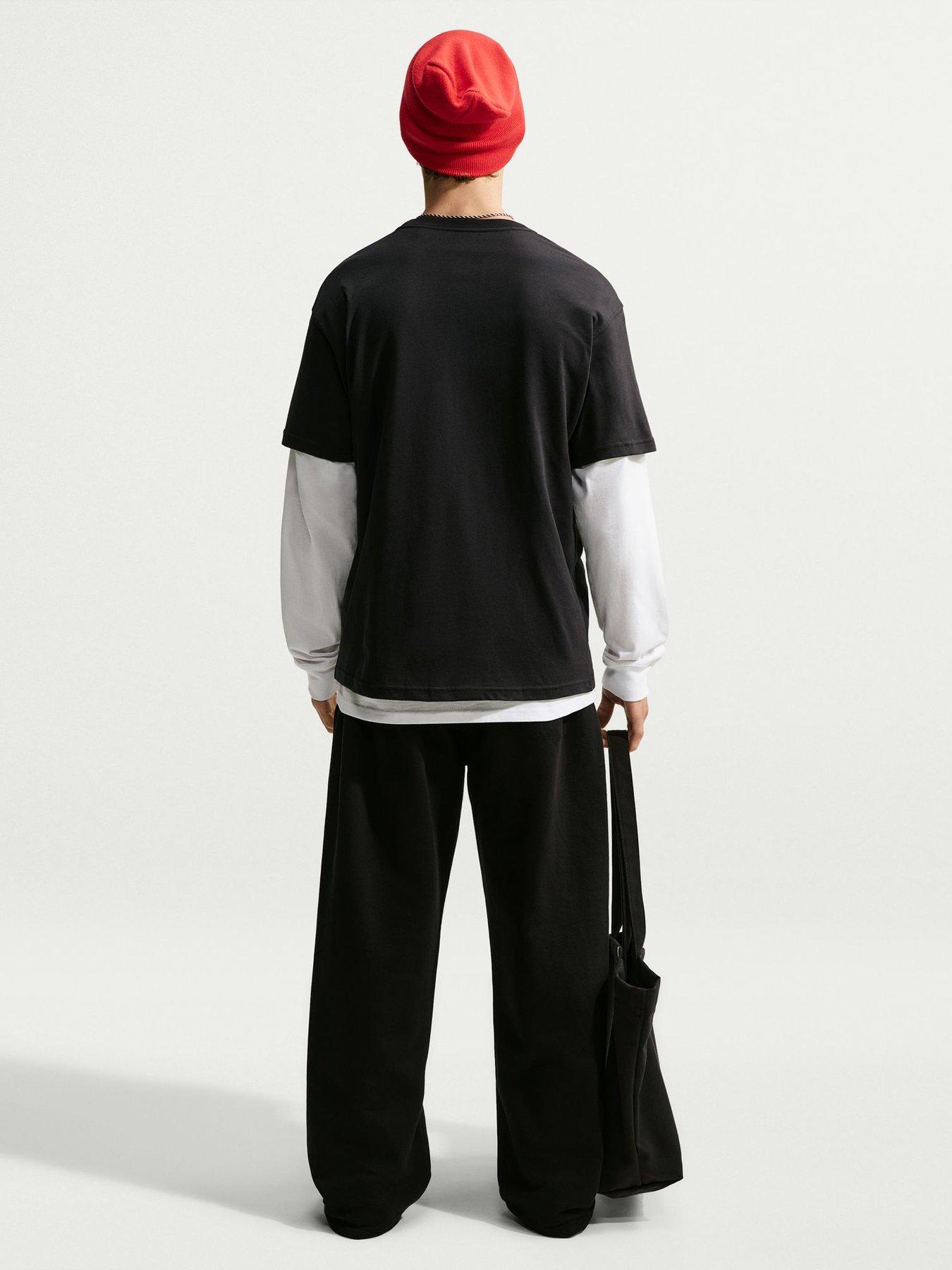 Image 4 of 5 of Nike Mens Hbr Crown Graphic Loose Fit T-shirt - Black