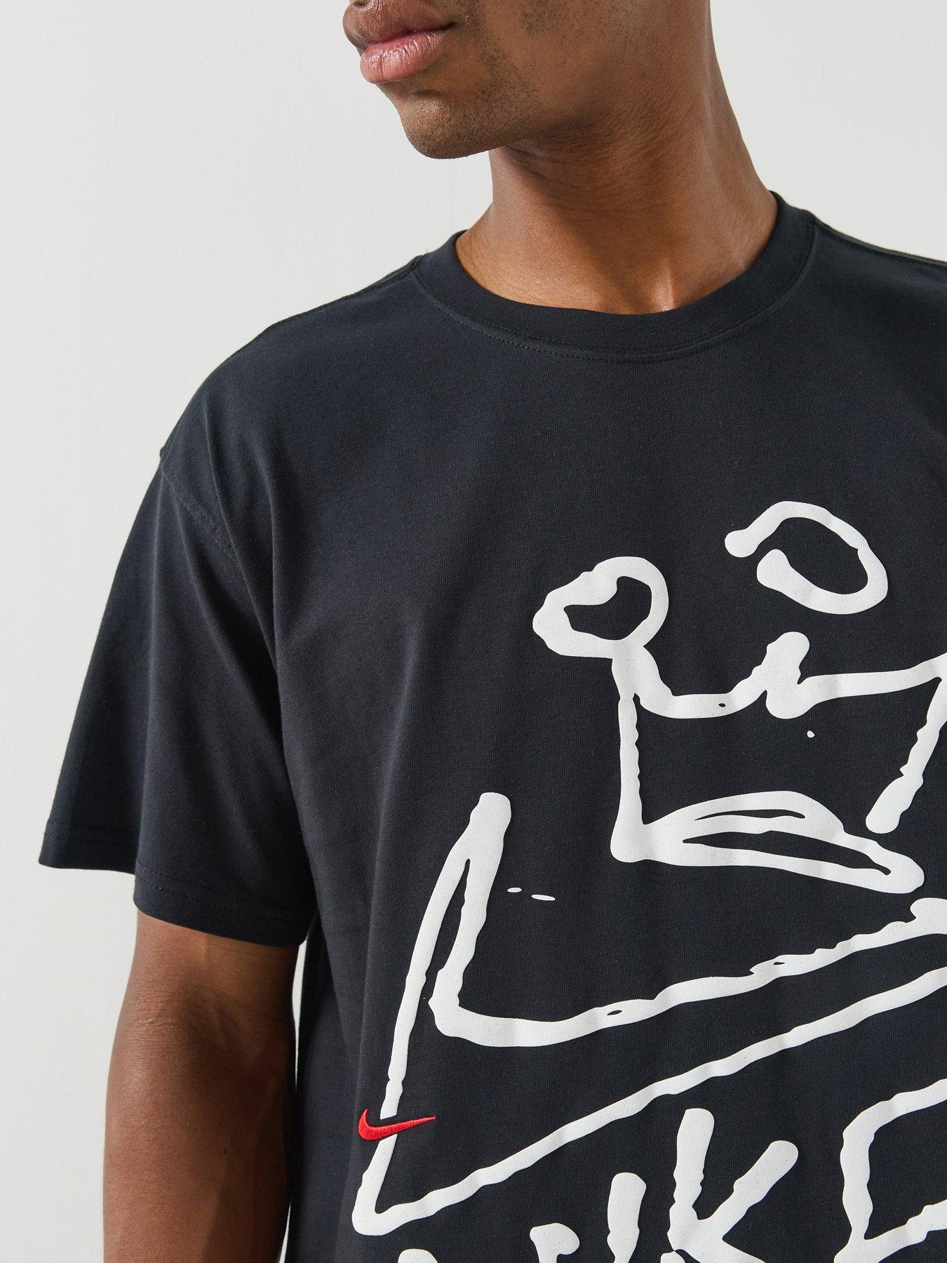 Image 5 of 6 of Nike Mens Loose Fit Crown Graphic T-Shirt - Black