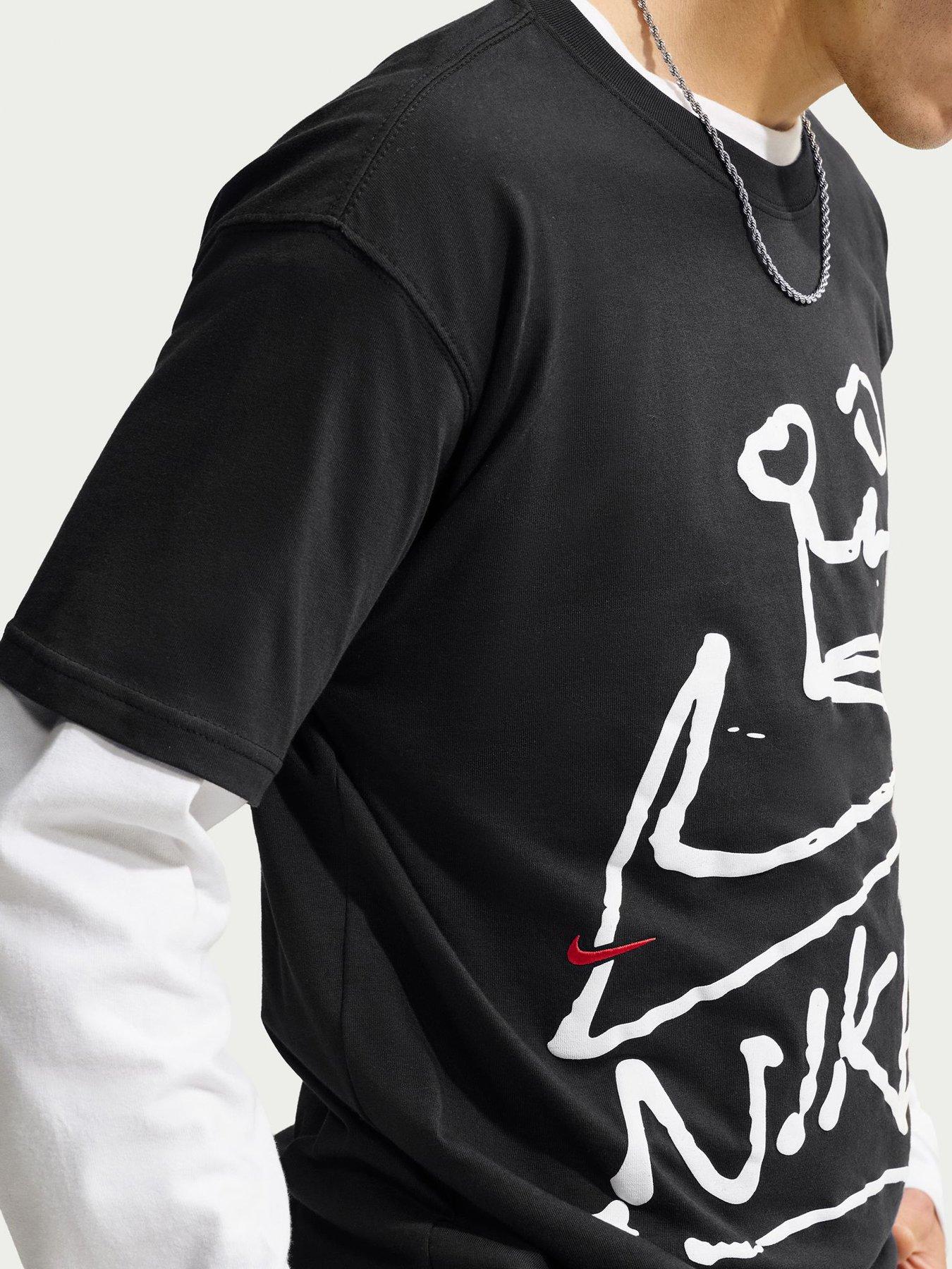 Image 5 of 5 of Nike Mens Hbr Crown Graphic Loose Fit T-shirt - Black