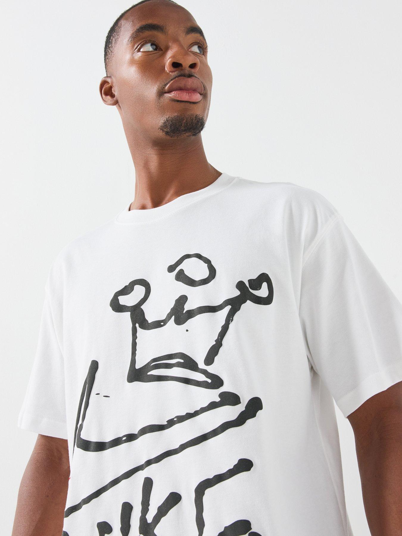 Image 5 of 6 of Nike Mens Loose Fit Graphic T-Shirt - White