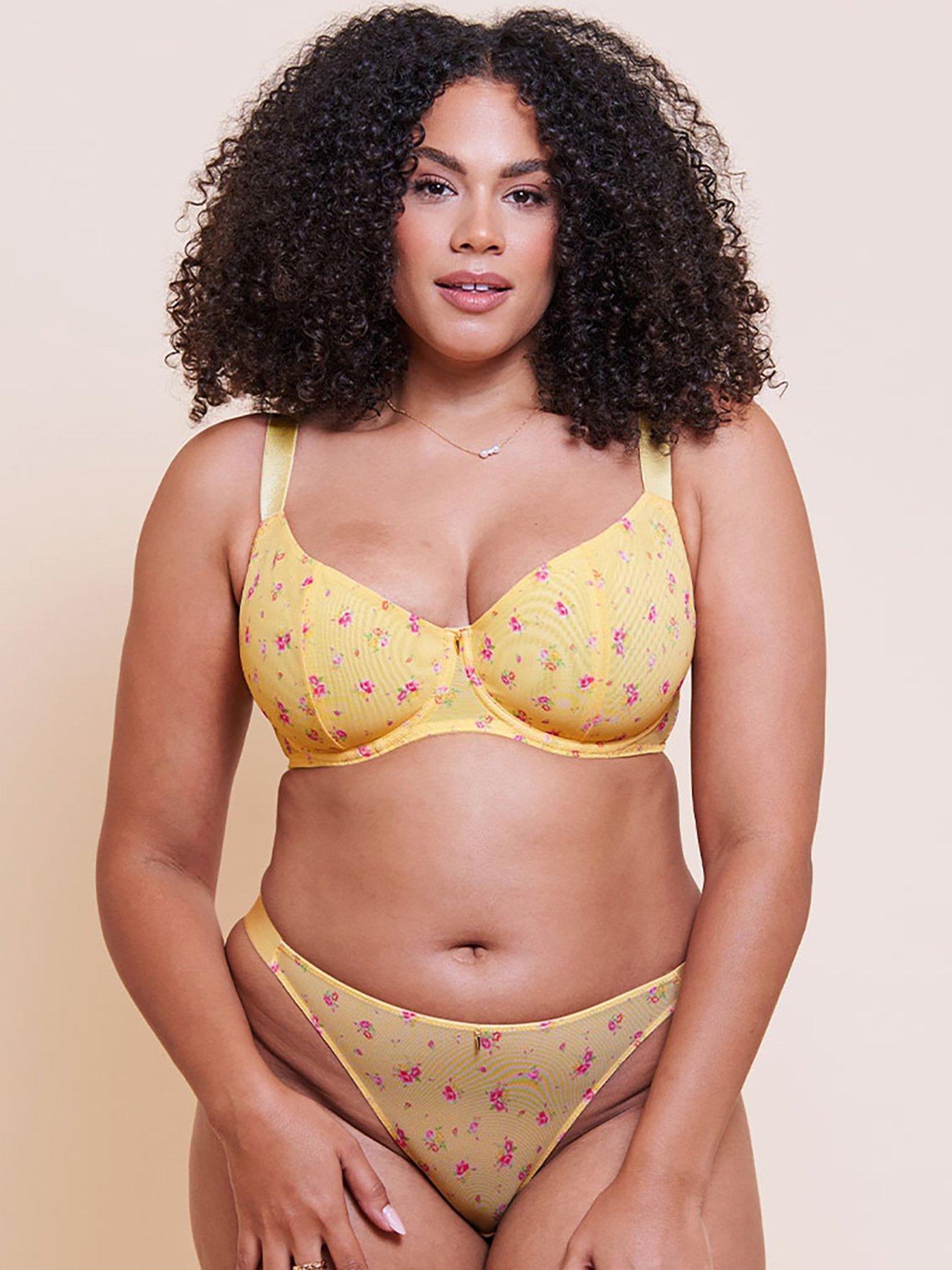 Curvy Kate Cool Cat Tanga Brief - Yellow Floral