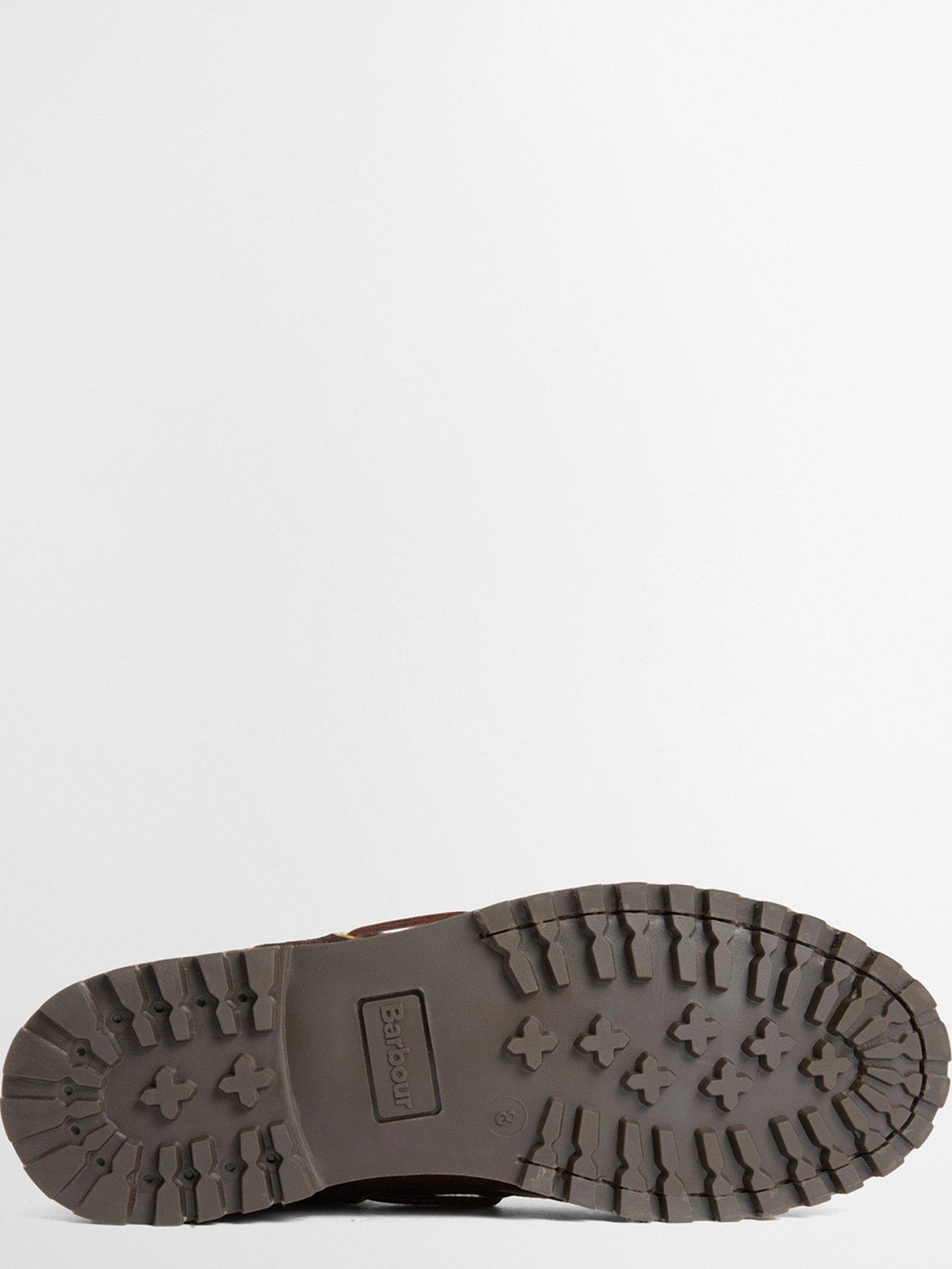 Image 4 of 5 of Barbour Mens Premium Leather Lug Sole Boat Shoes - Brown
