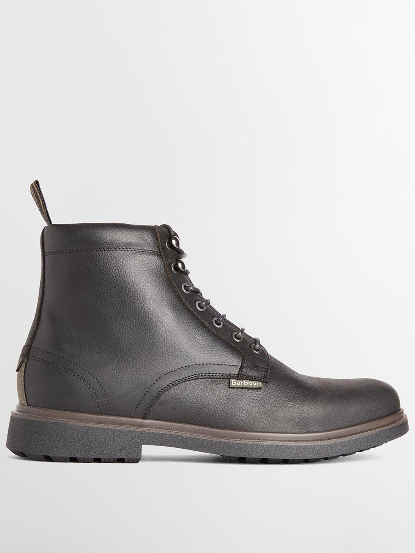 Image 1 of 5 of Barbour Mens Bellister Waxed Leather Derby Boot - Black