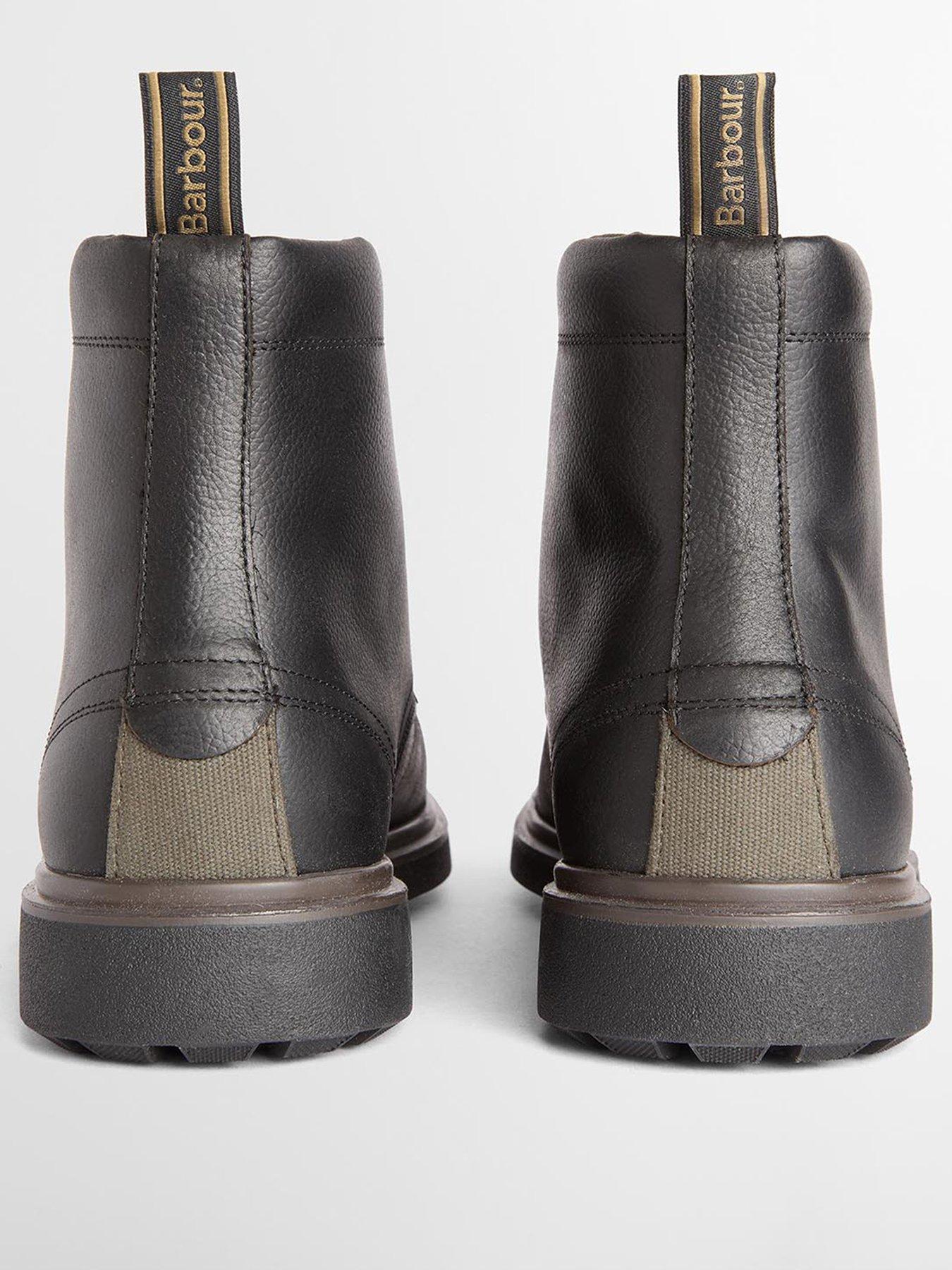 Image 3 of 5 of Barbour Mens Bellister Waxed Leather Derby Boot - Black
