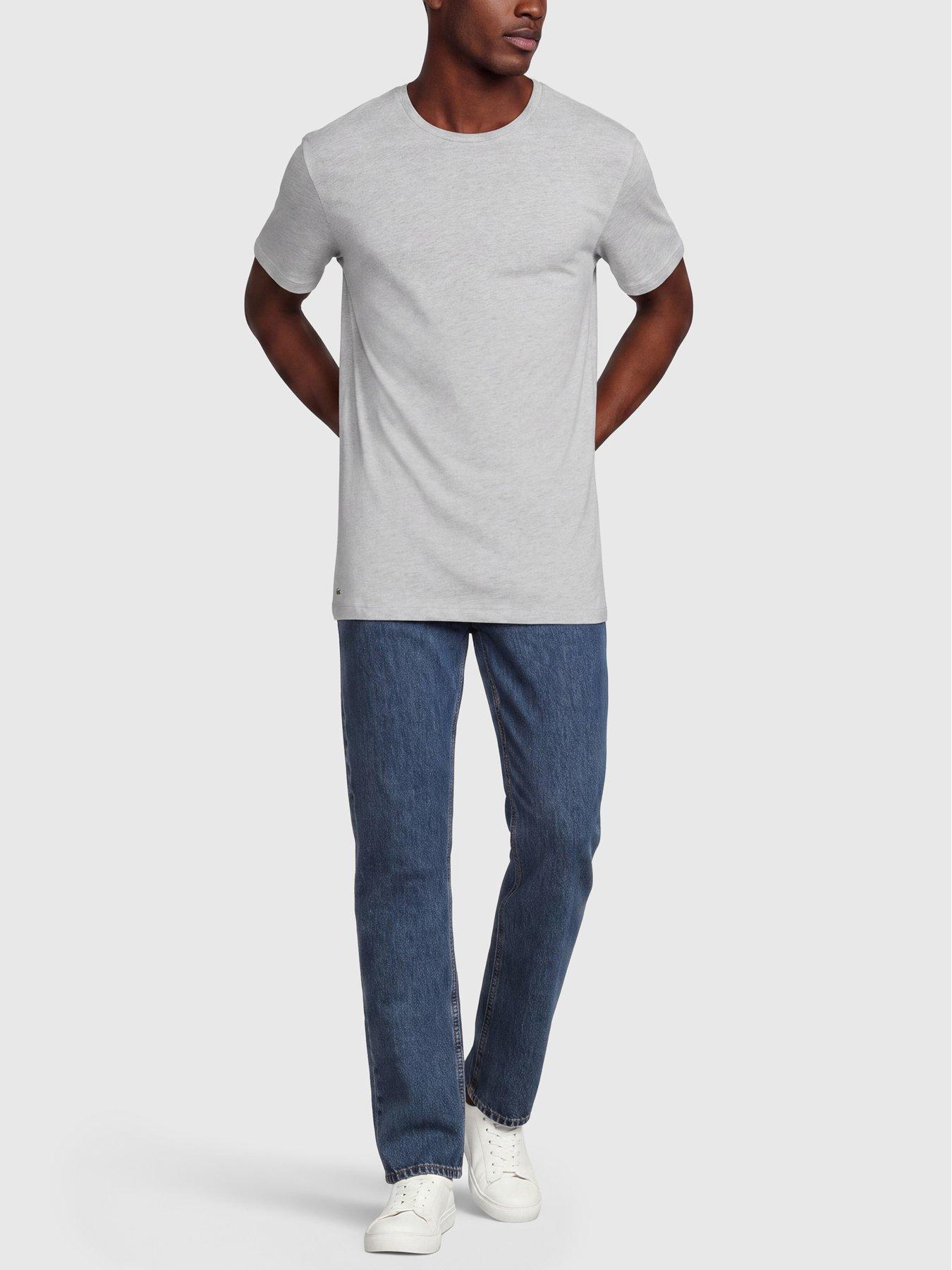 Image 4 of 6 of Lacoste 3 Pack Slim Fit Cotton T-Shirt - Multi