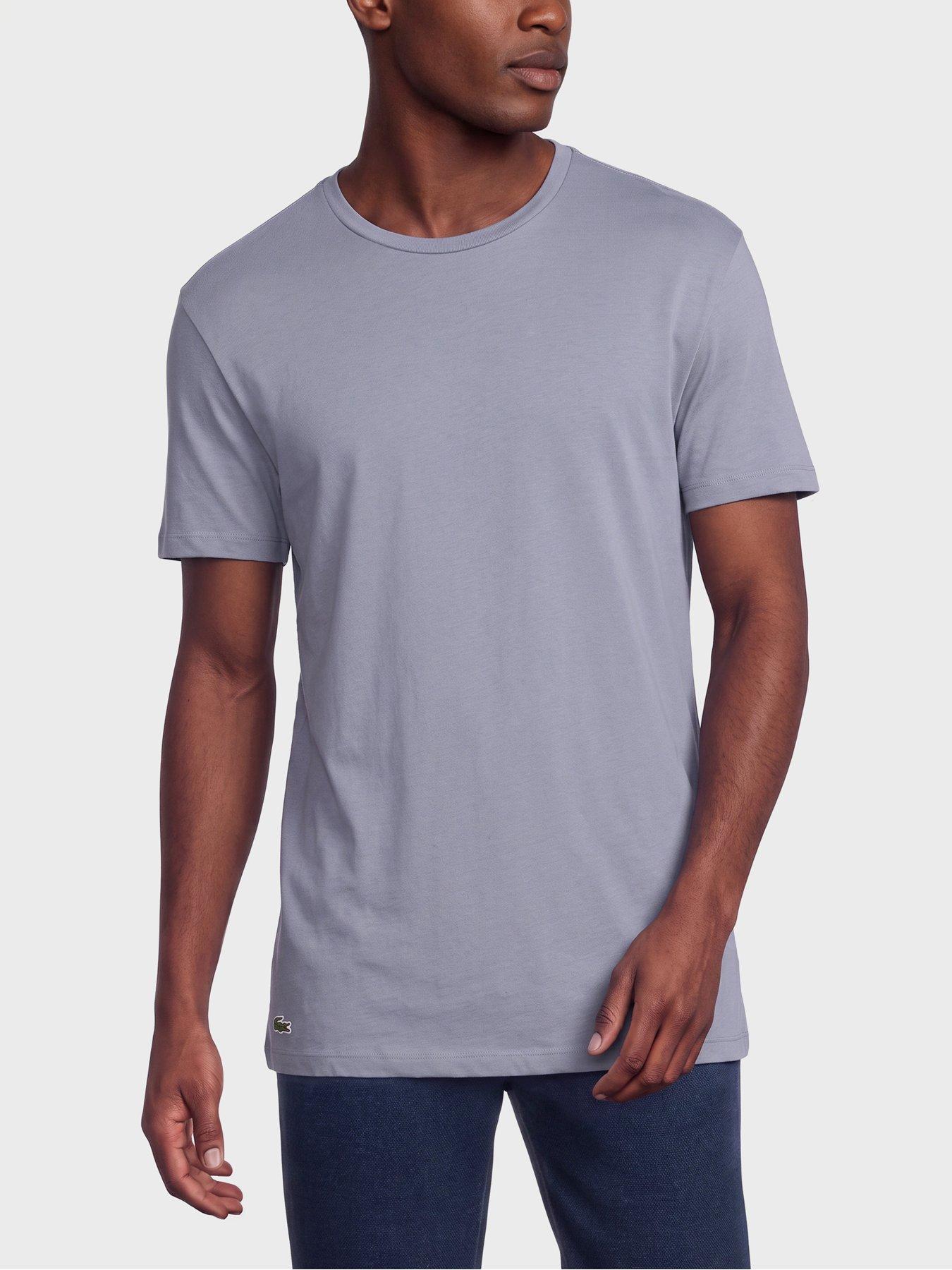 Image 2 of 6 of Lacoste Mens 3 Pack Slim Fit Cotton T-Shirts - Multi