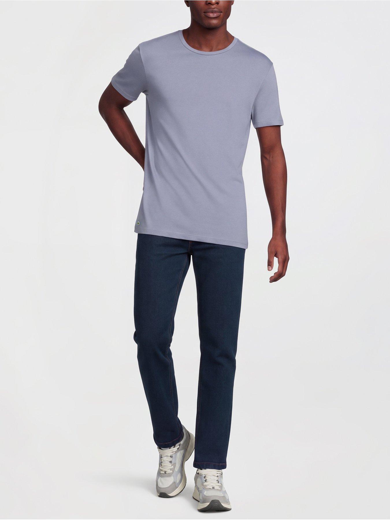 Image 4 of 6 of Lacoste Mens 3 Pack Slim Fit Cotton T-Shirts - Multi
