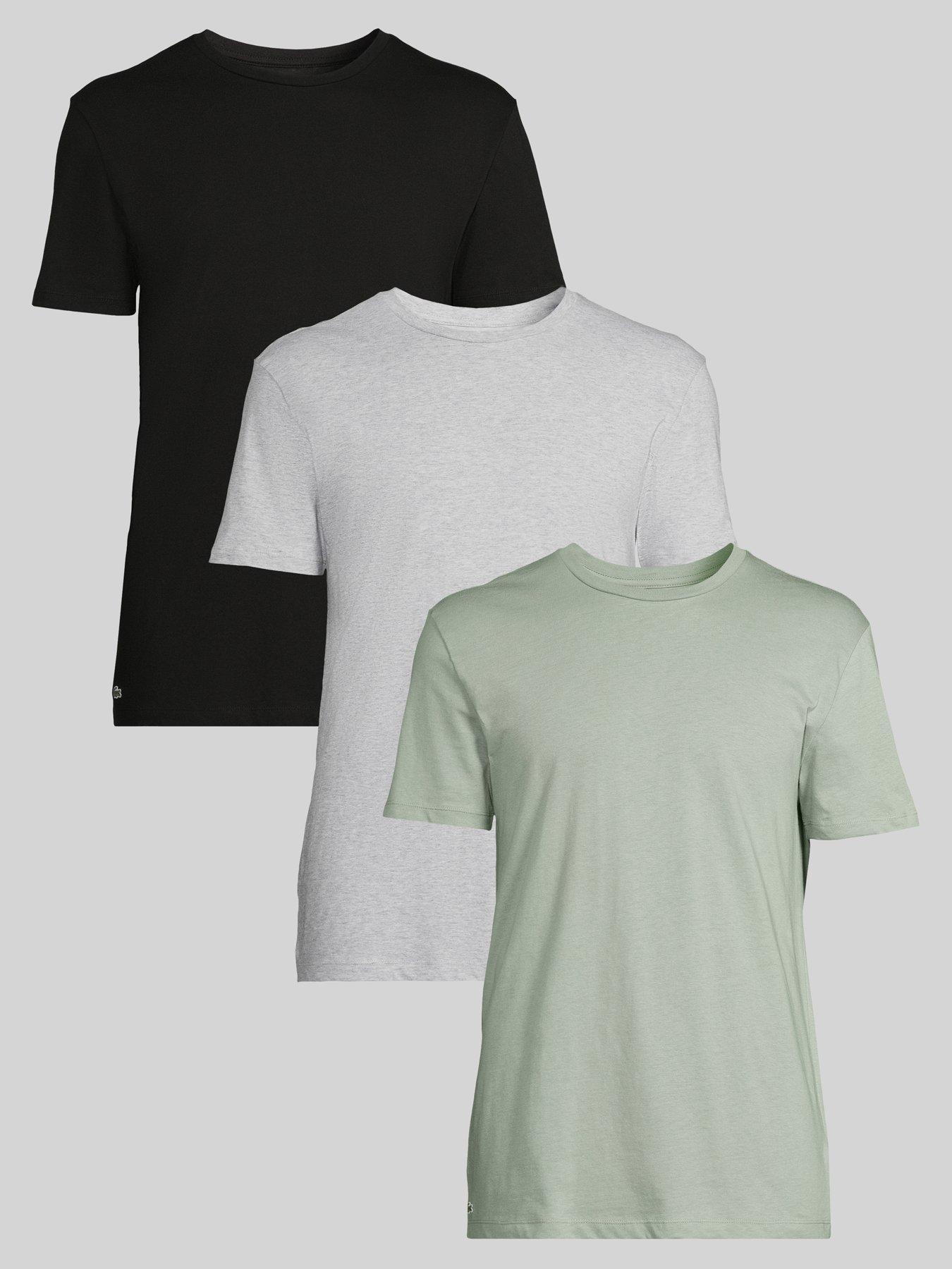Lacoste 3 Pack Slim Fit Cotton T-Shirt - Multi