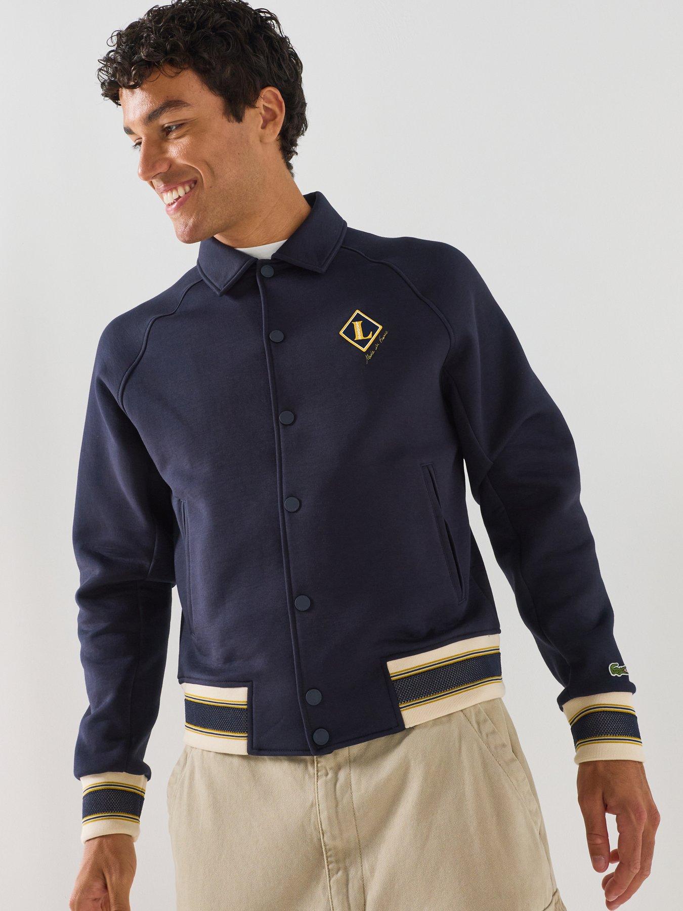 Lacoste Made In France Double Face Jersey Bomber - Navy