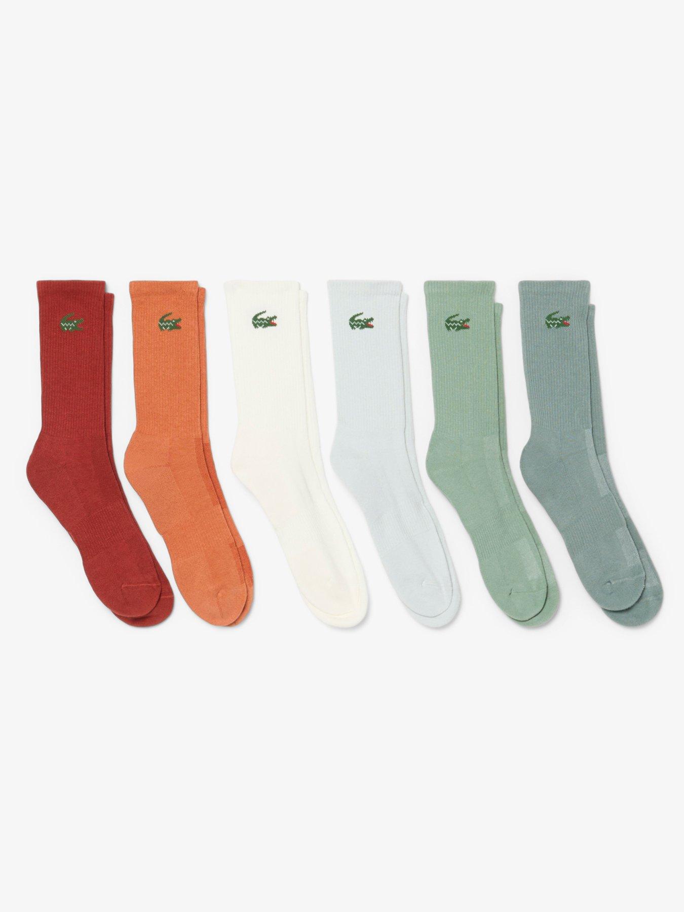 Image 1 of 3 of Lacoste 6 Pack Crew Socks - Multi
