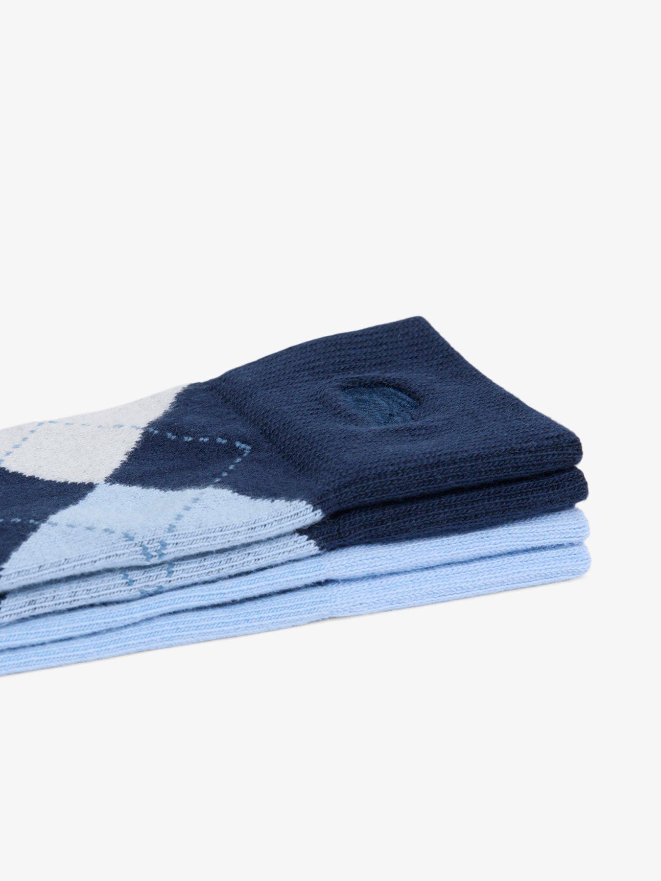 Image 2 of 3 of Lacoste 2 Pack Argyle Crew Socks - Blue