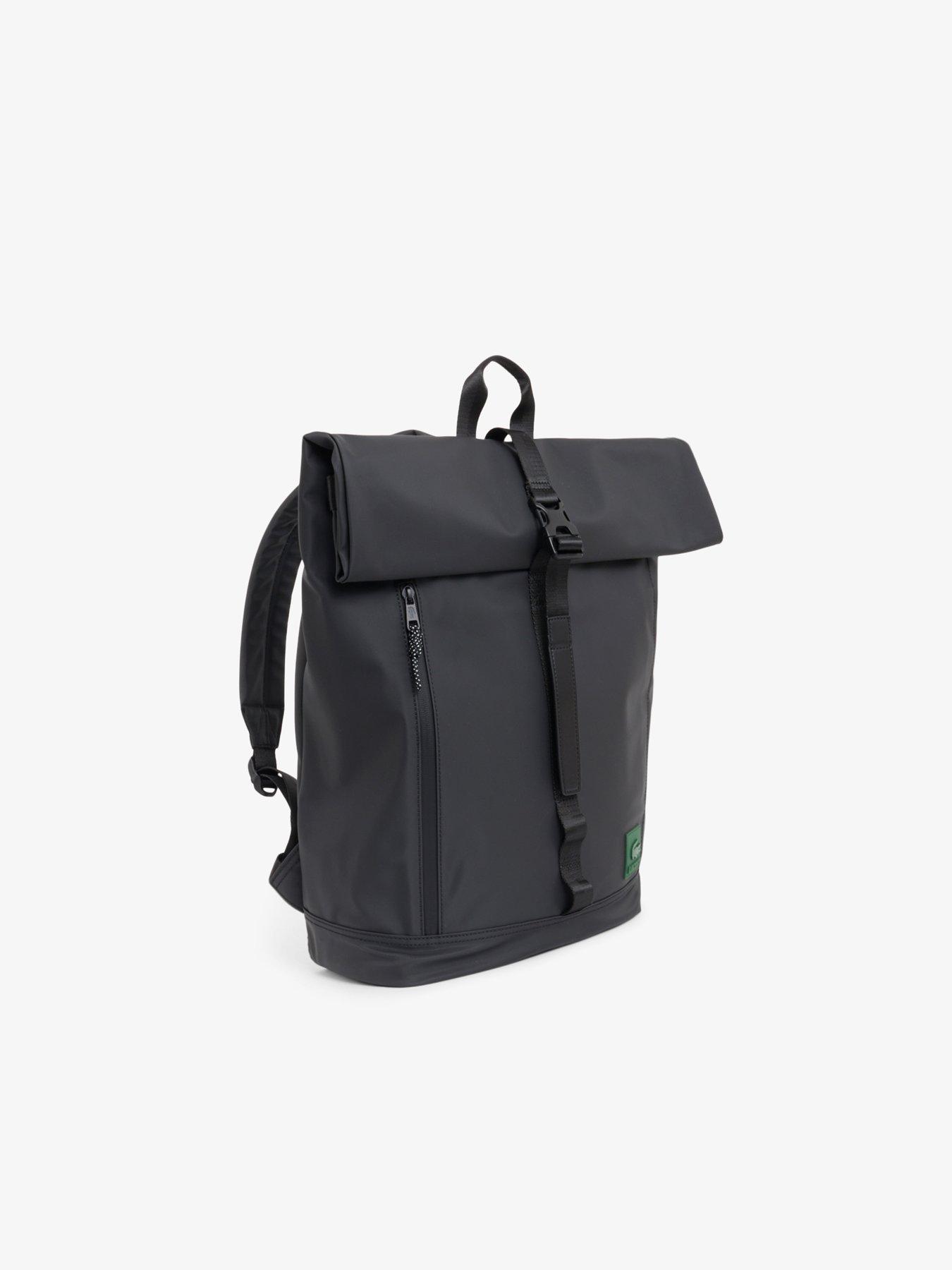 Image 3 of 5 of Lacoste Roll Top Backpack - Black