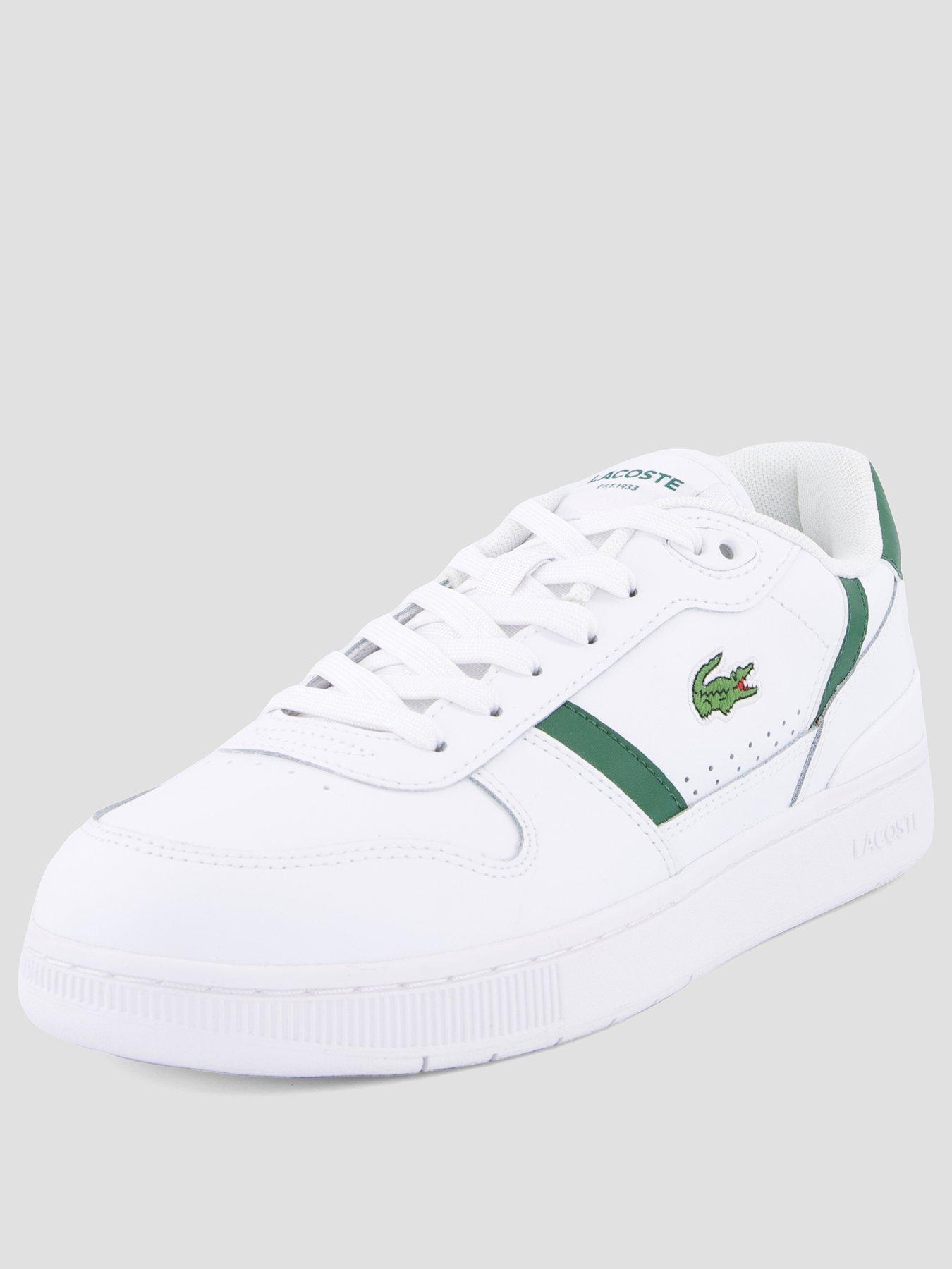Image 2 of 7 of Lacoste Men's T-Clip Set Leather Sneakers - White / Dark Green