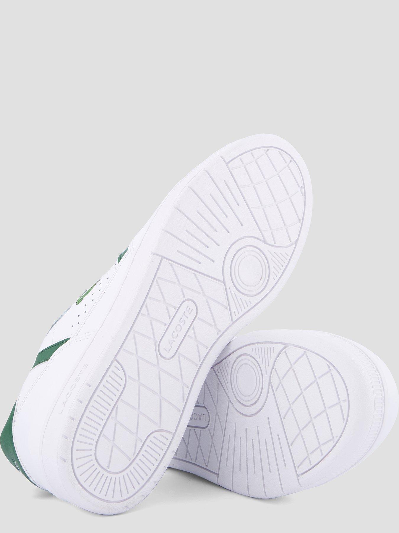 Image 4 of 7 of Lacoste Men's T-Clip Set Leather Sneakers - White / Dark Green