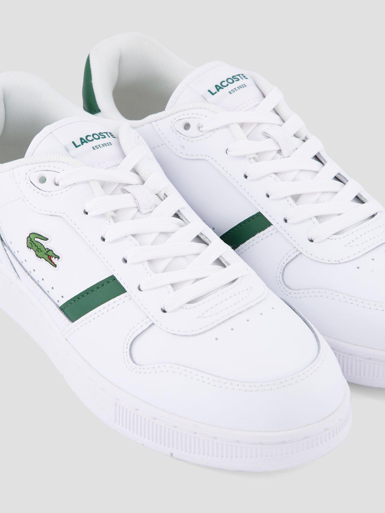 Image 5 of 7 of Lacoste Men's T-Clip Set Leather Sneakers - White / Dark Green