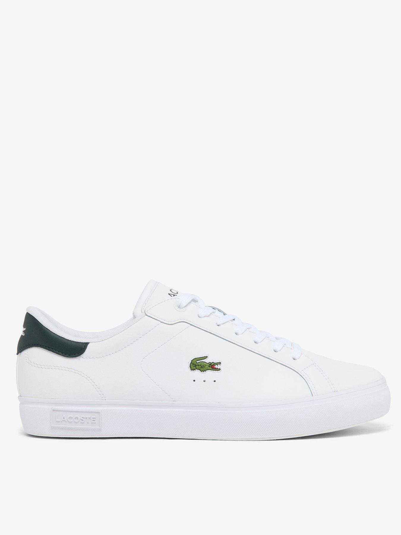 Lacoste Men's Powercourt Leather Sneakers - White  &  Black