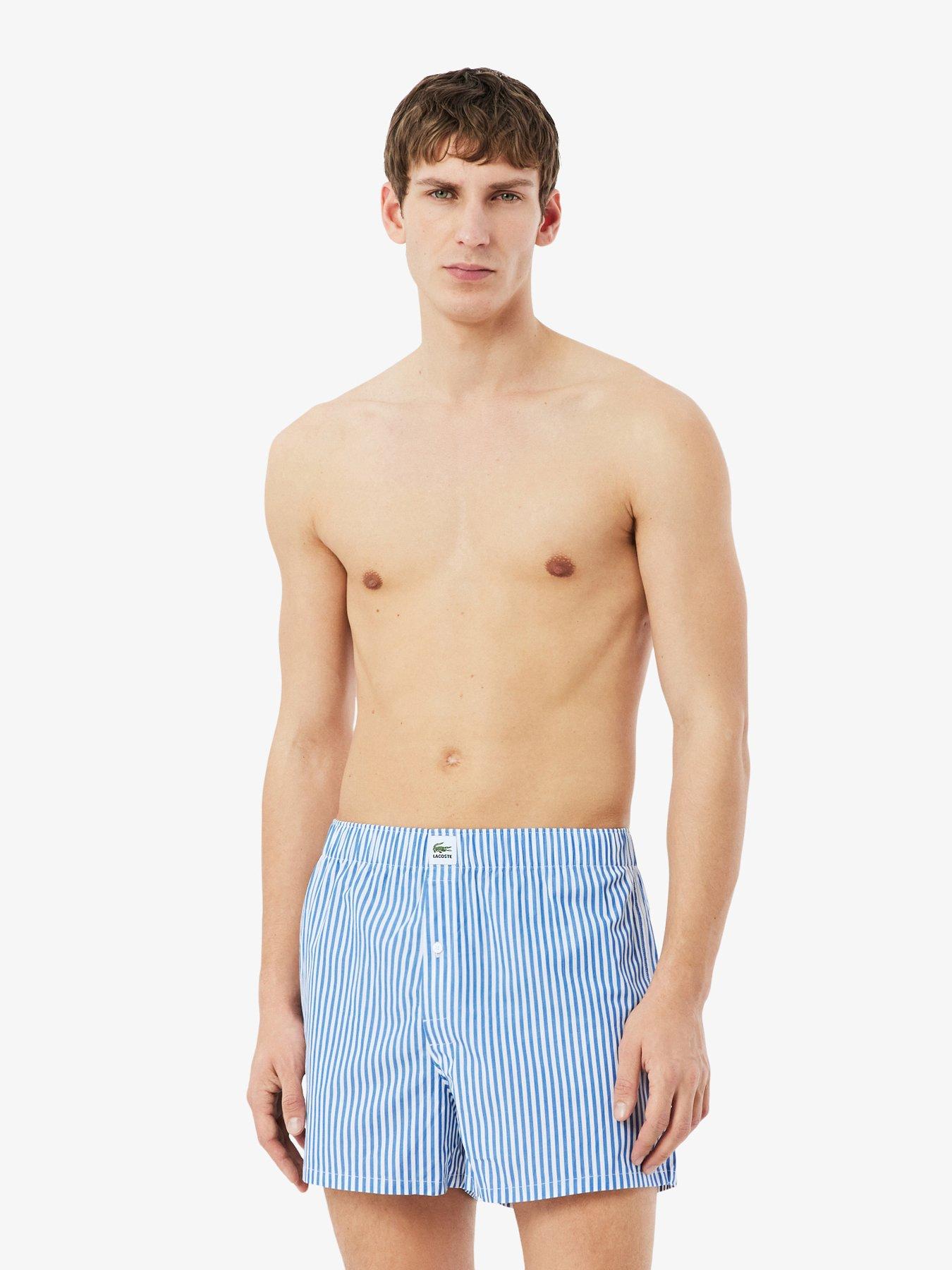 Image 2 of 4 of Lacoste 2 Pack Woven Boxers - Blue