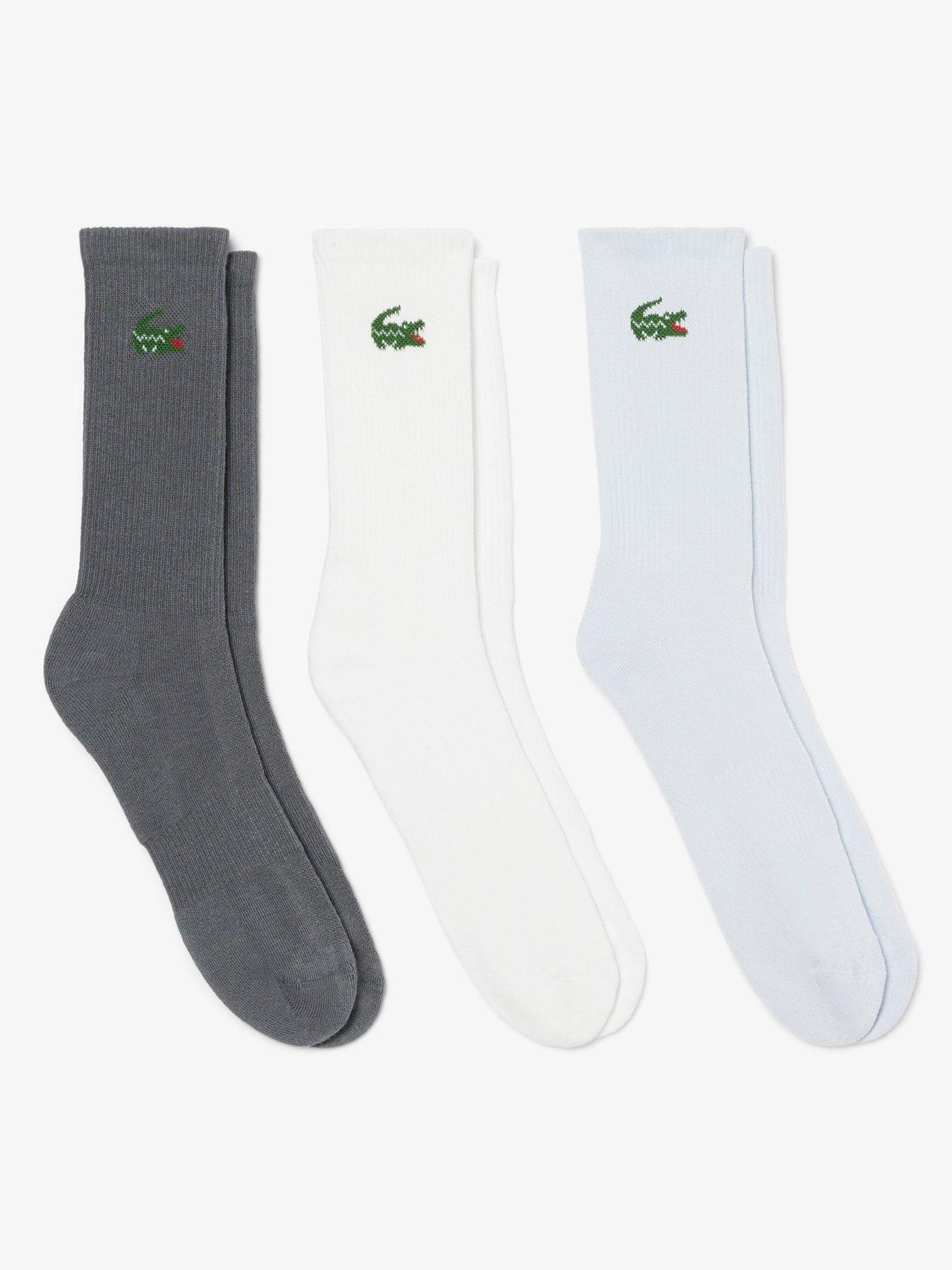 Lacoste 3 Pack Crew Socks - Multi