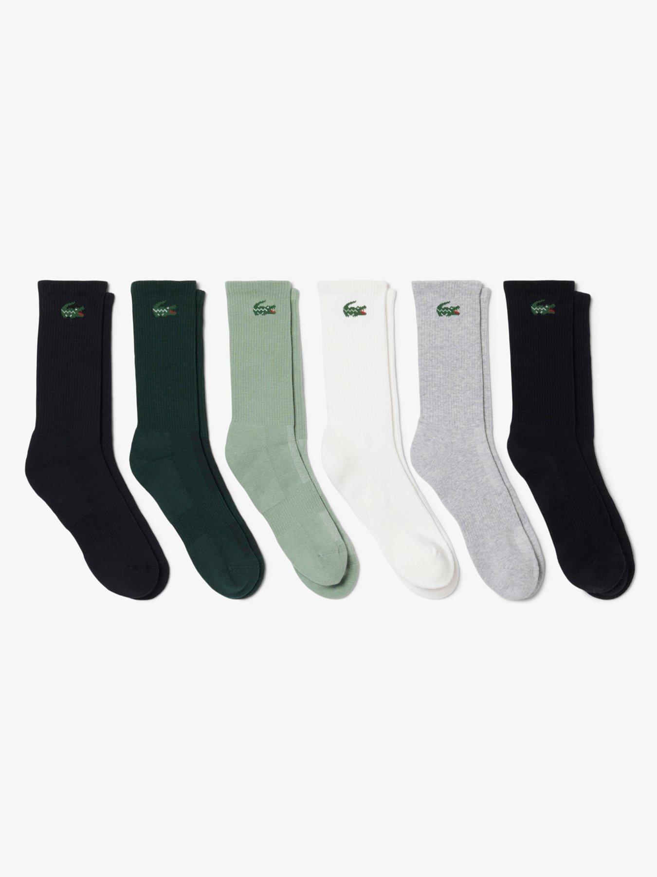 Image 1 of 3 of Lacoste 6 Pack Crew Socks - Multi